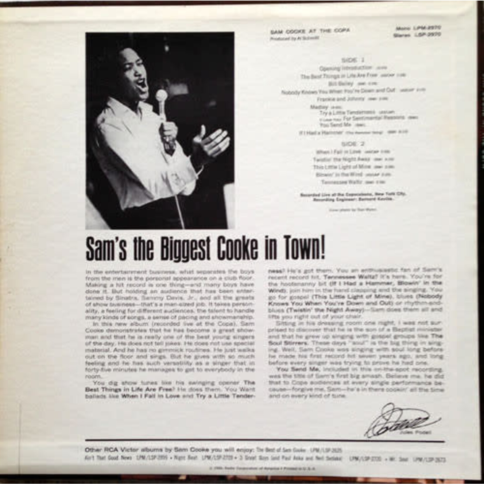 [Kollectible Vinyl] Cooke, Sam: At the Copa [KOLLECTIBLES]