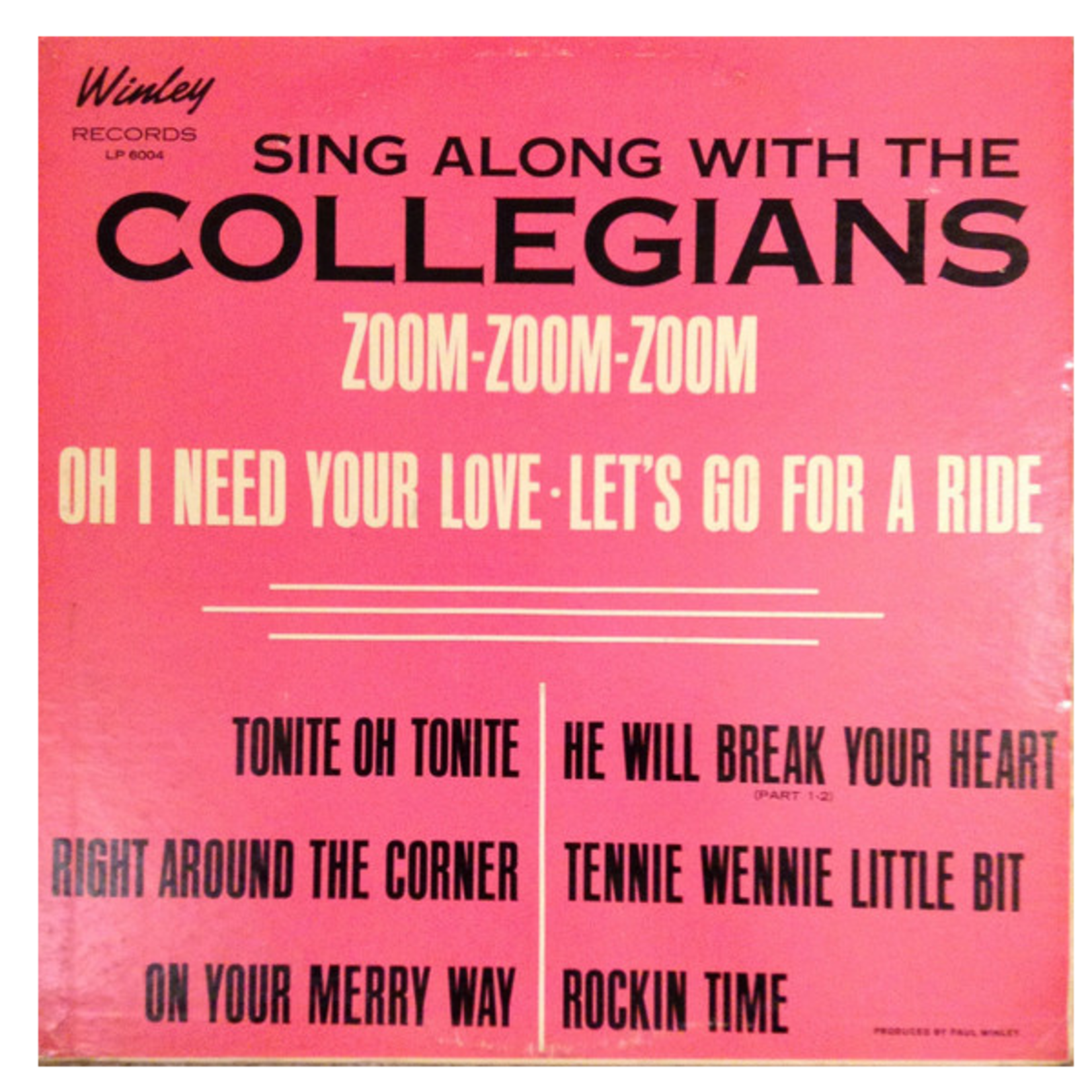 [Kollectible Vinyl] Collegians, The: Sing Along With The Collegians (1962, USA, Doo-Wop, VG) [WINLEY]