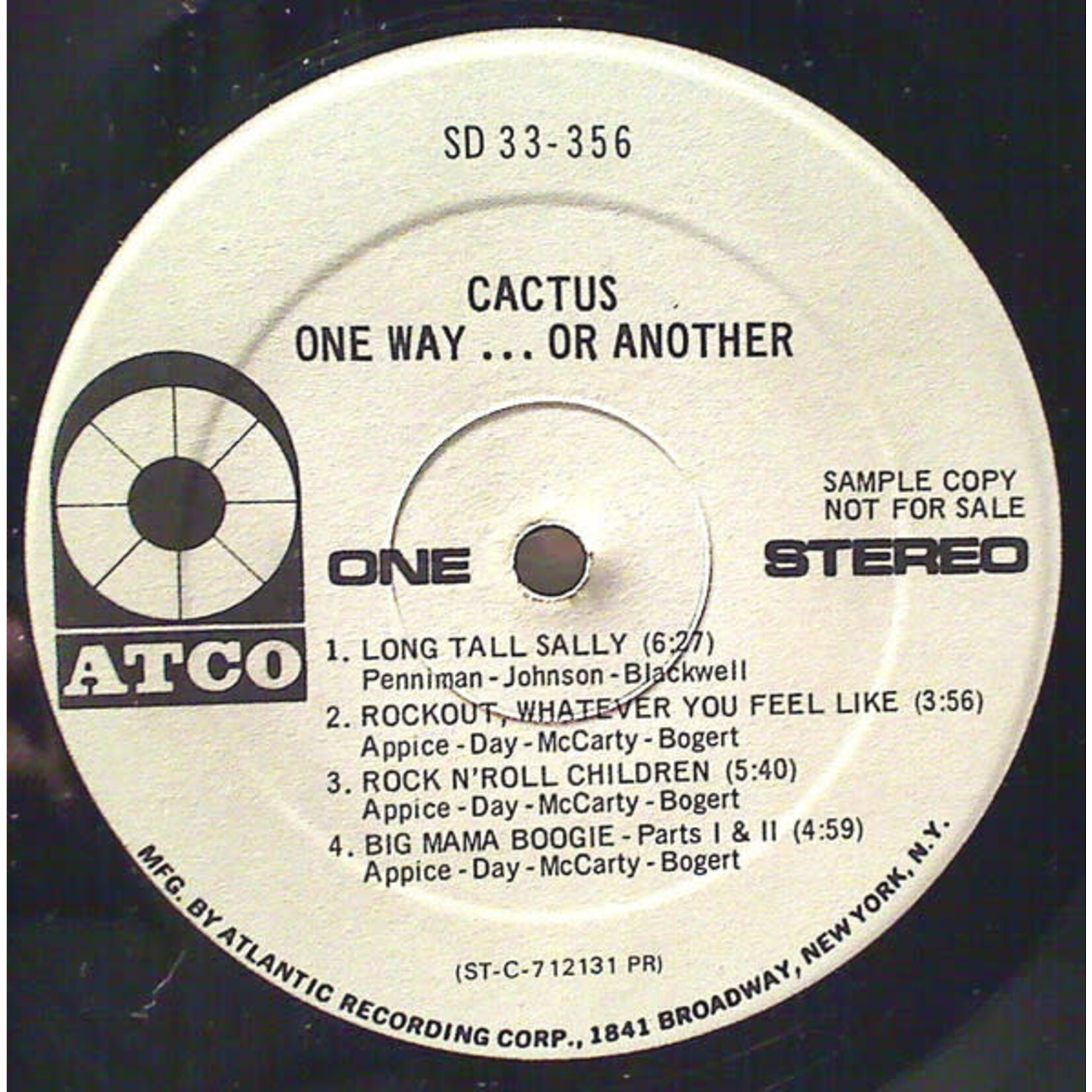 [Kollectible Vinyl] Cactus: One Way...Or Another [KOLLECTIBLE]
