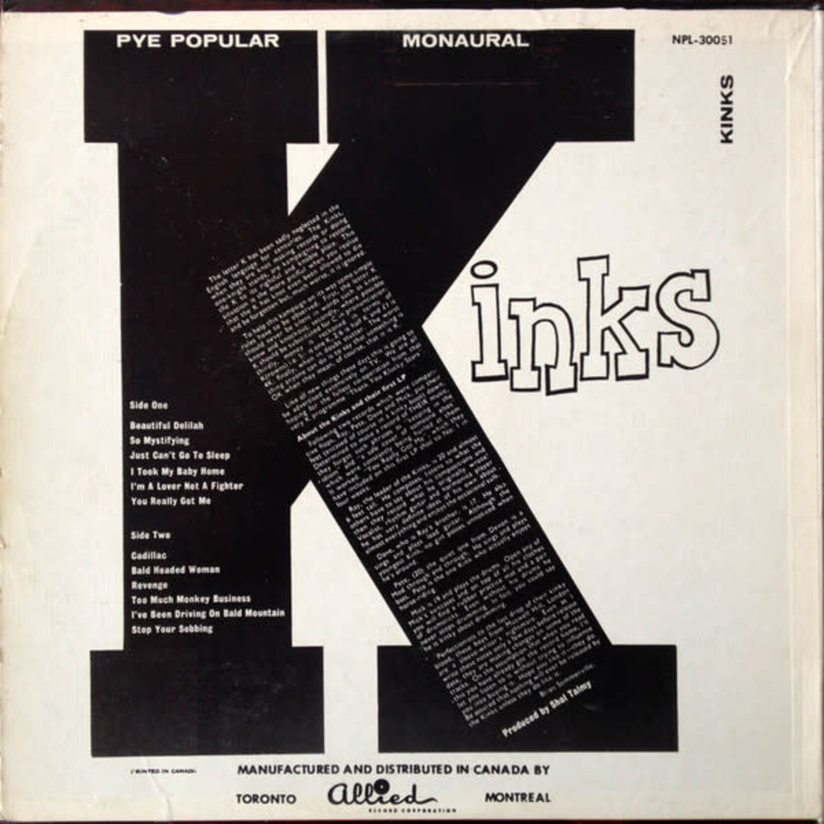 [Kollectible Vinyl] Kinks: Self-Titled [KOLLECTIBLES]