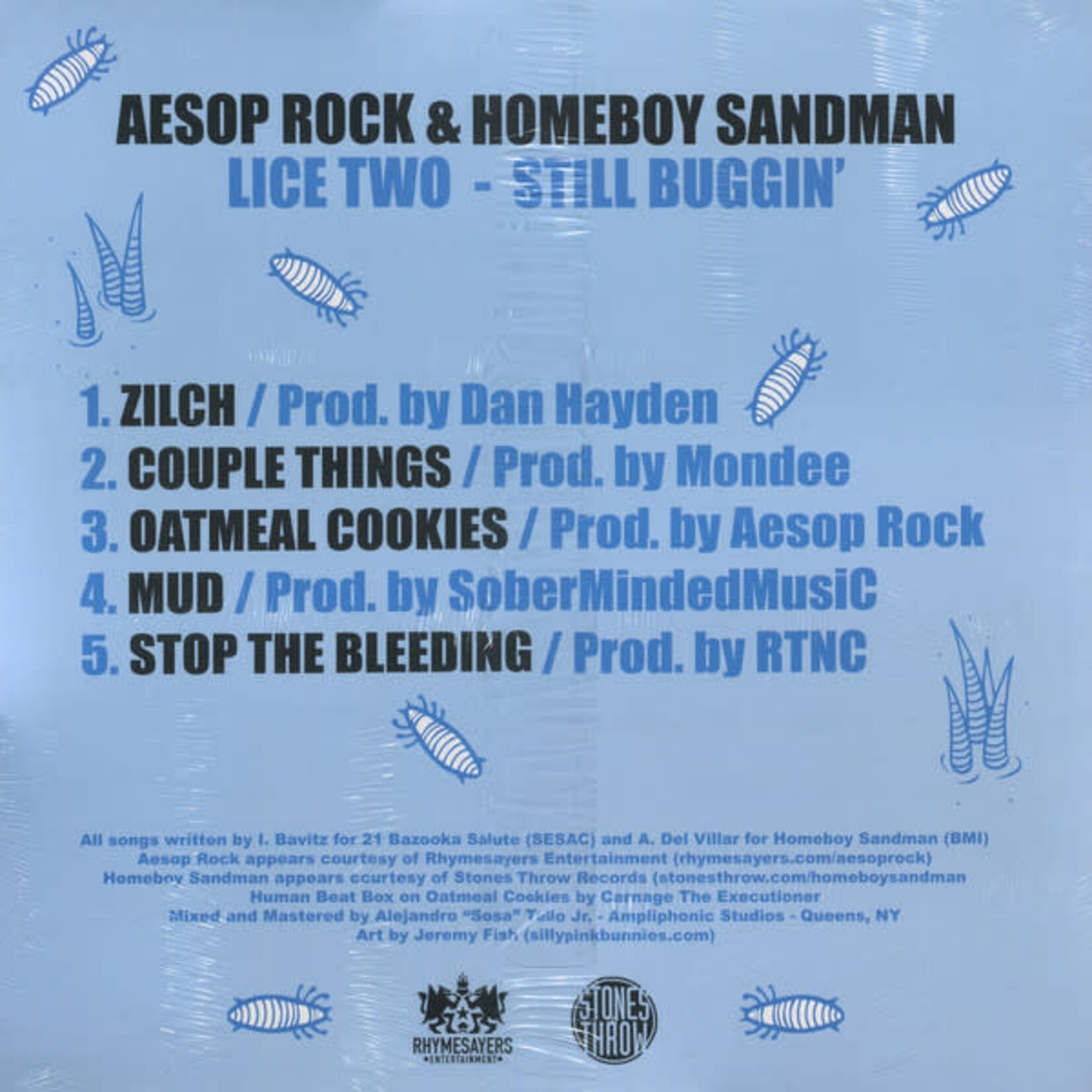[Kollectible Vinyl] Aesop Rock & Homeboy Sandman: Lice Two: Still Buggin' [KOLLECTIBLES]