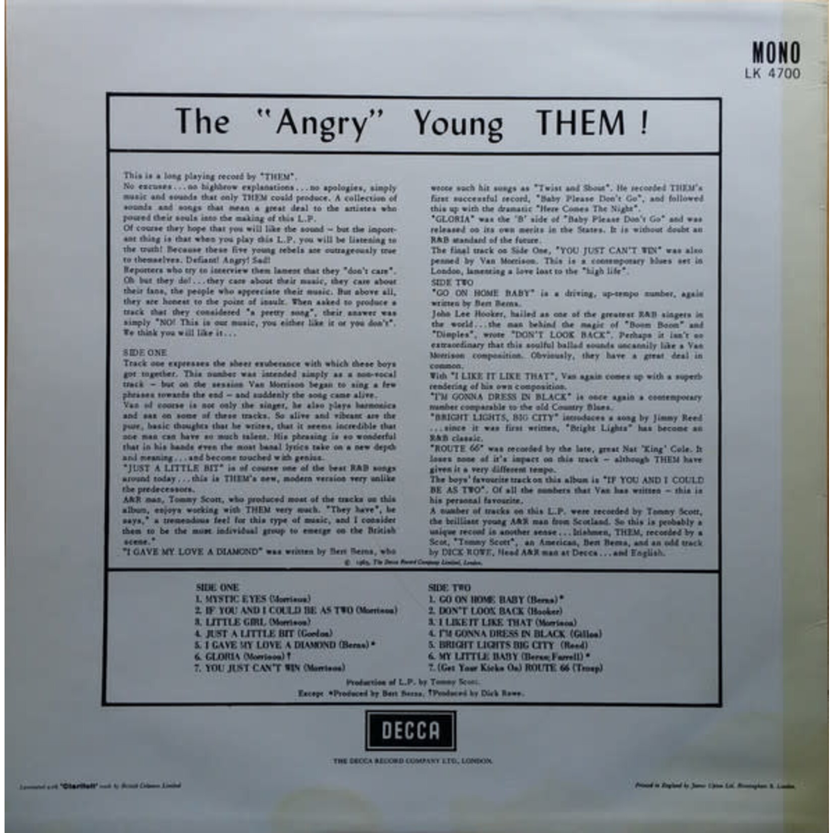[Kollectible Vinyl] Them: The "Angry" Young Them! [KOLLECTIBLES]