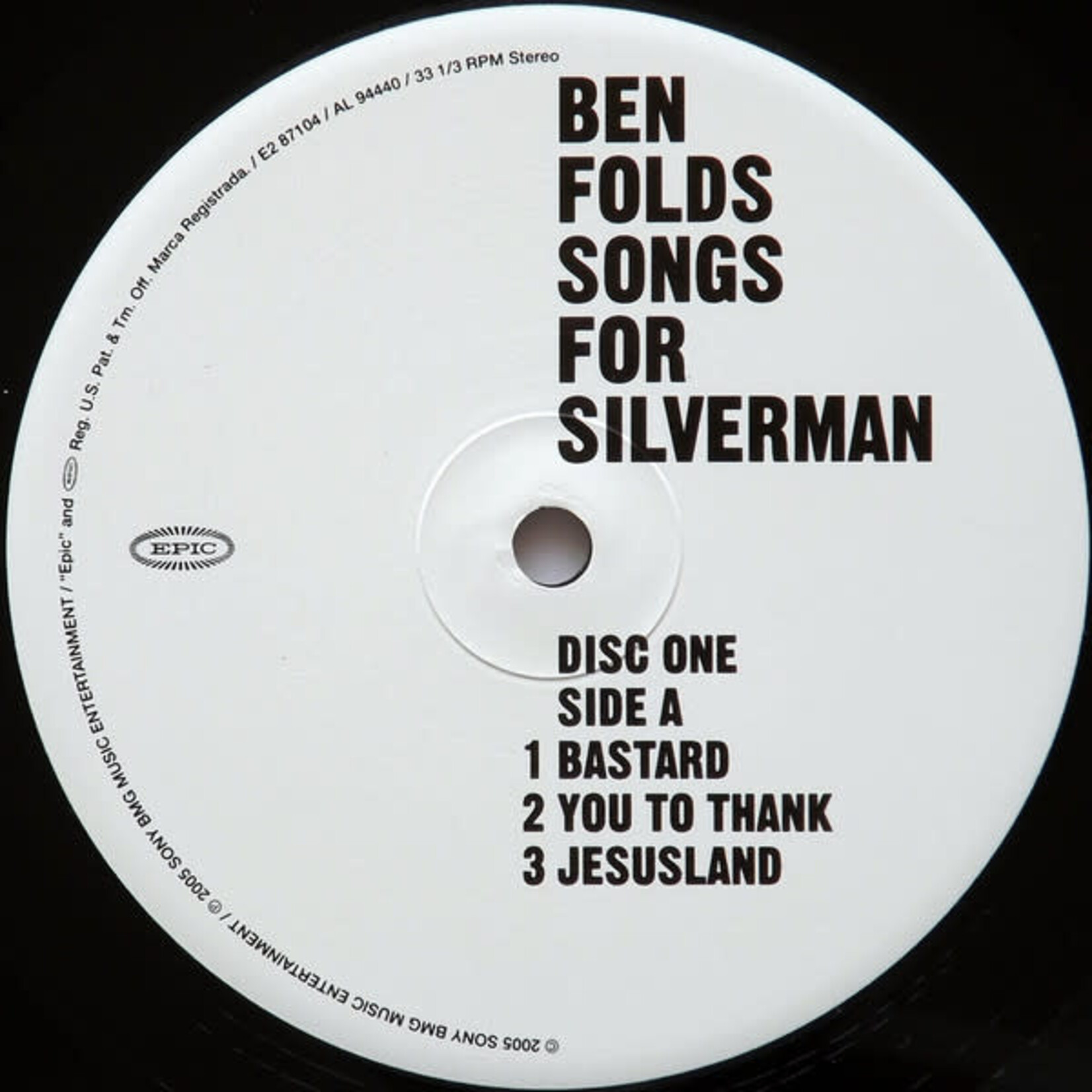 [Kollectible Vinyl] Folds, Ben: Songs For Silverman [KOLLECTIBLE]