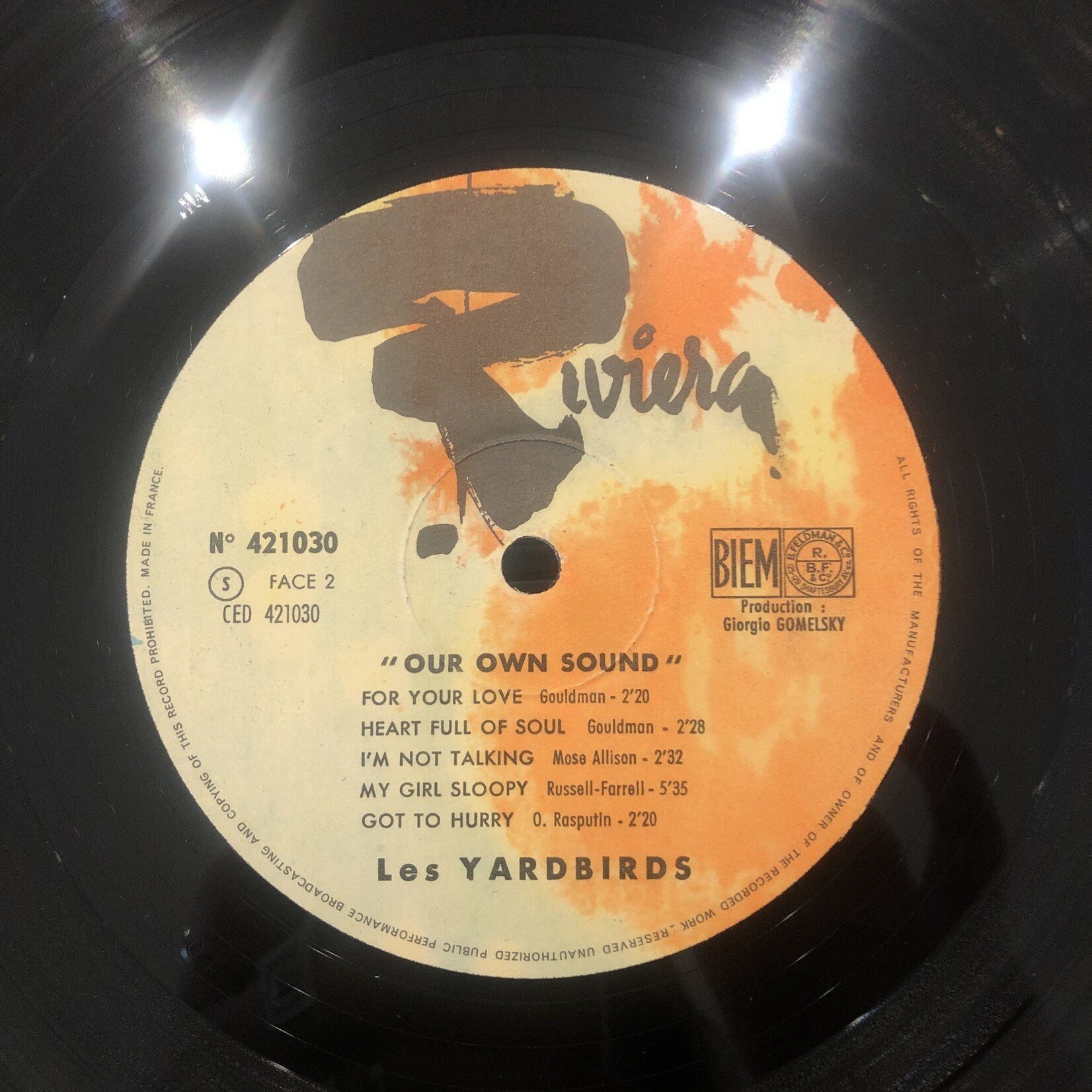 [Kollectibles] Yardbirds: Our Own Sound (1965, FRANCE, VG+) [RIVIERA]