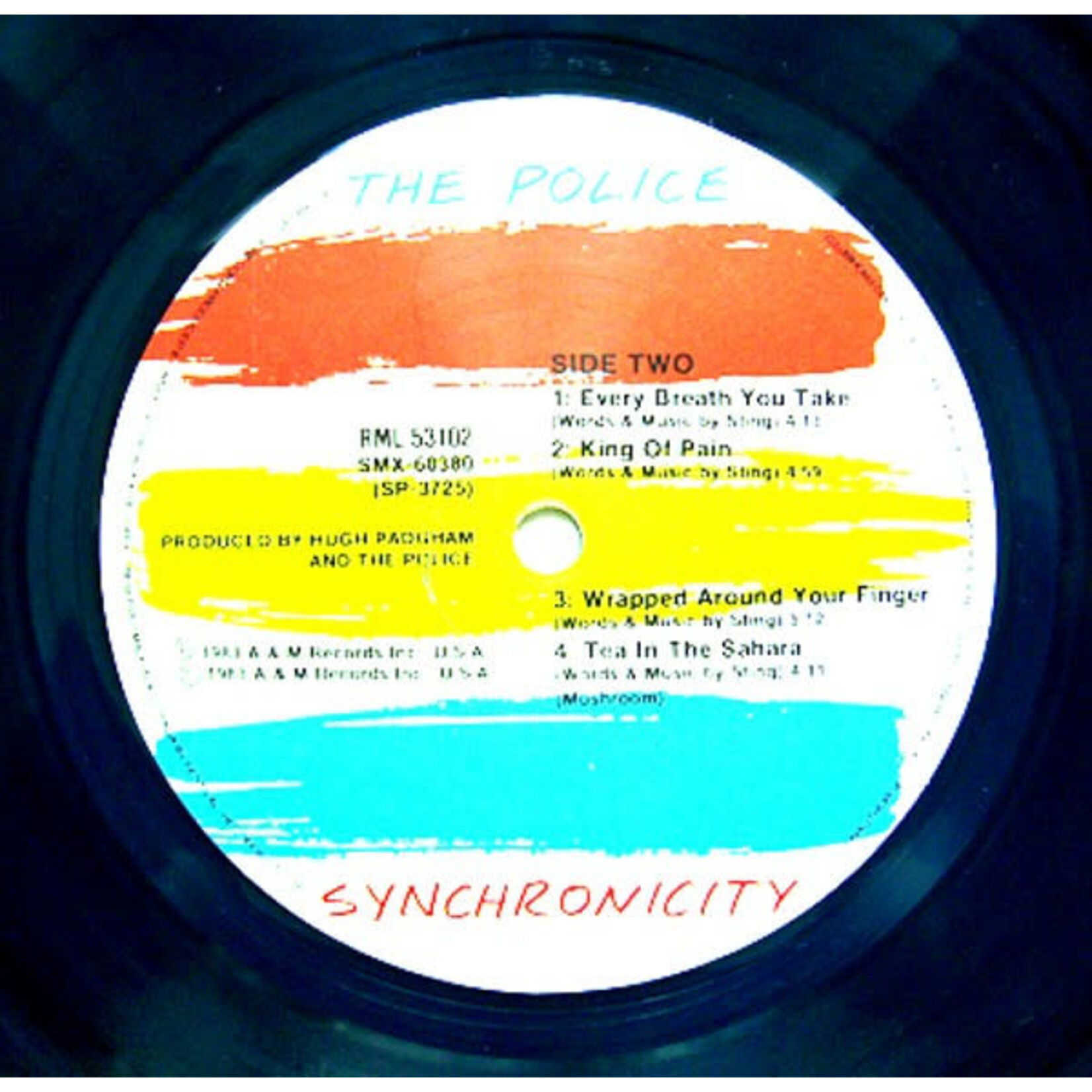 [Kollectibles] Police, The: Synchronicity (1984, AUSTRALIA, Blue Vinyl, VG) [A&M]