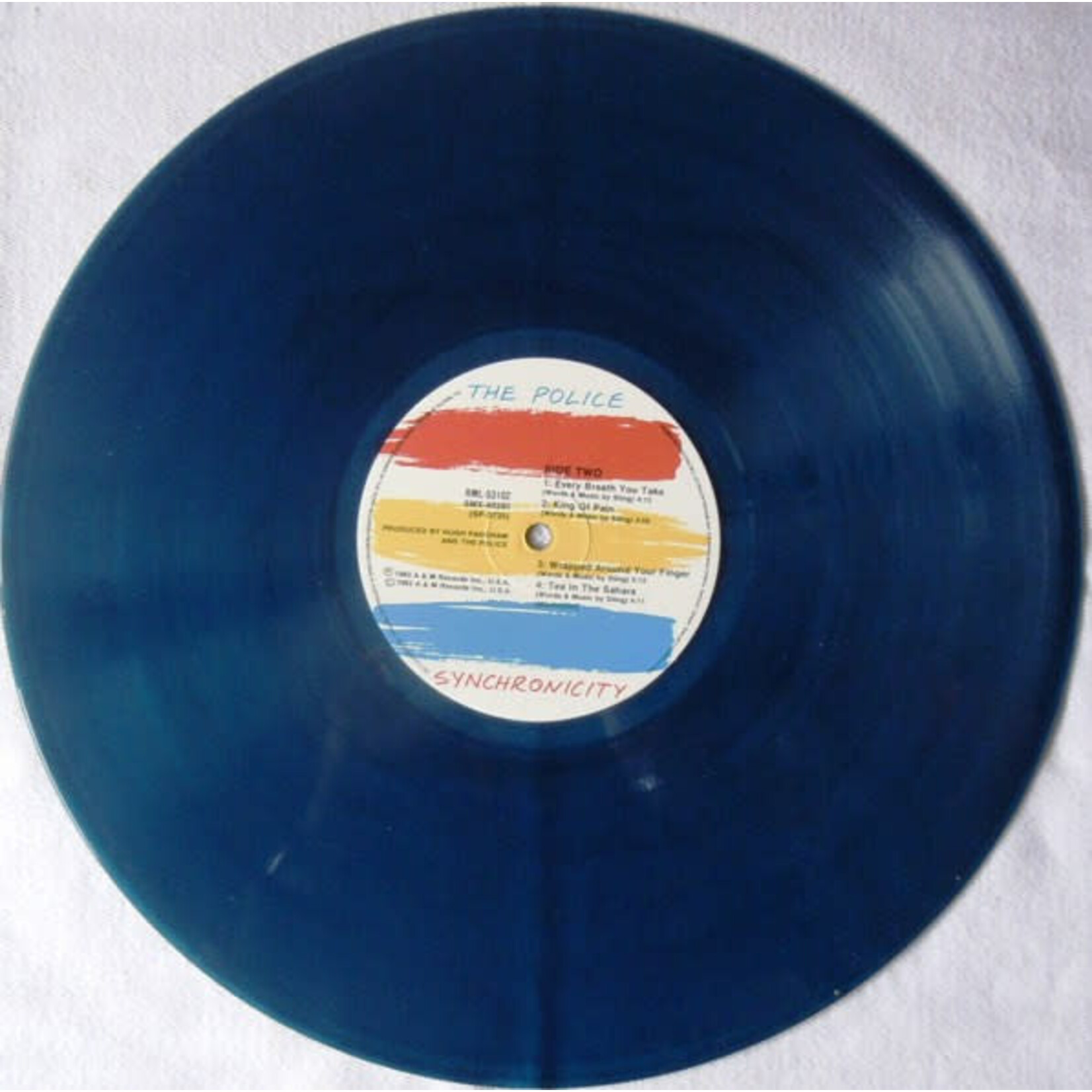 [Kollectible Vinyl] Police, The: Synchronicity (1984, AUSTRALIA, Blue Vinyl, VG) [A&M]