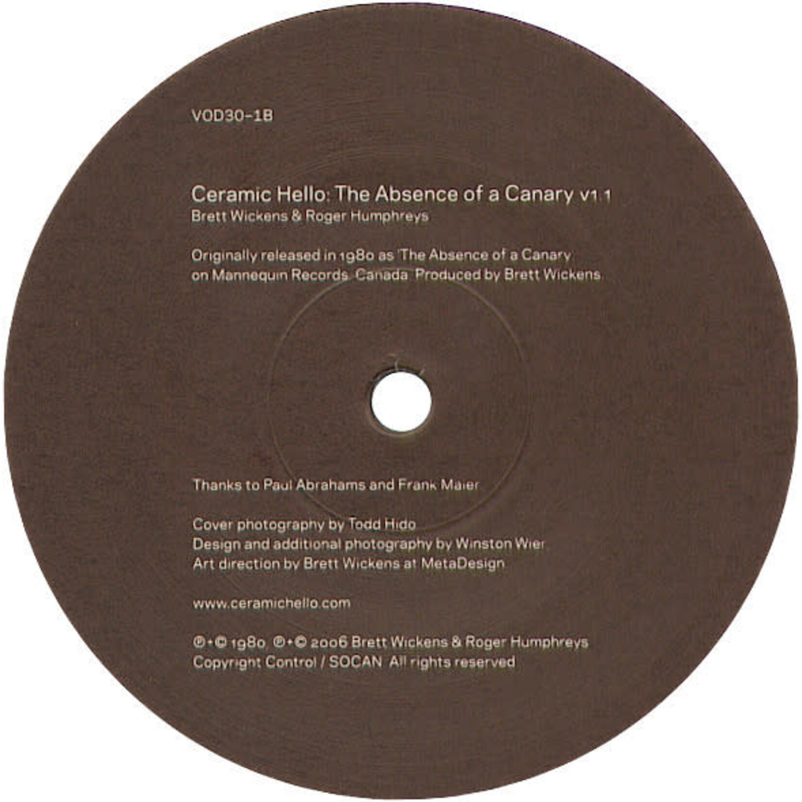 [Kollectible Vinyl] Ceramic Hello: The Absence Of A Canary V1.1 [KOLLECTIBLE]