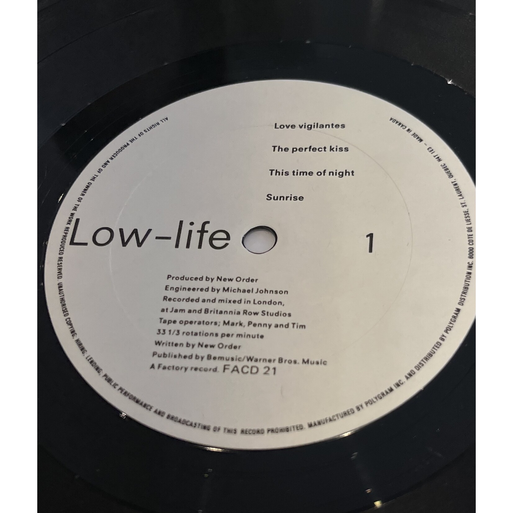 [Kollectible Vinyl] New Order: Low-life [KOLLECTIBLE]