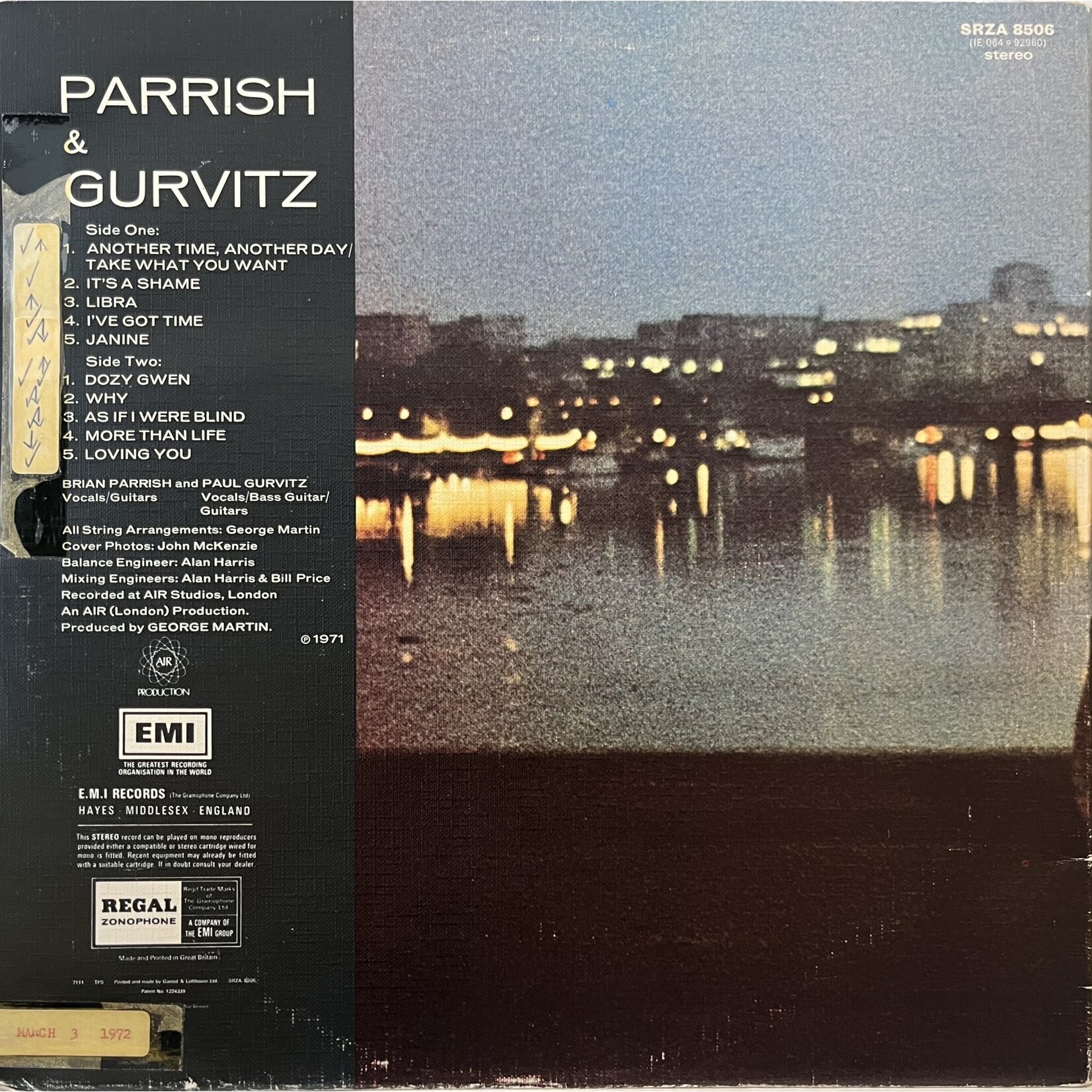 [Kollectible Vinyl] Parrish & Gurvitz: Parrish & Gurvitz [KOLLECTIBLE]