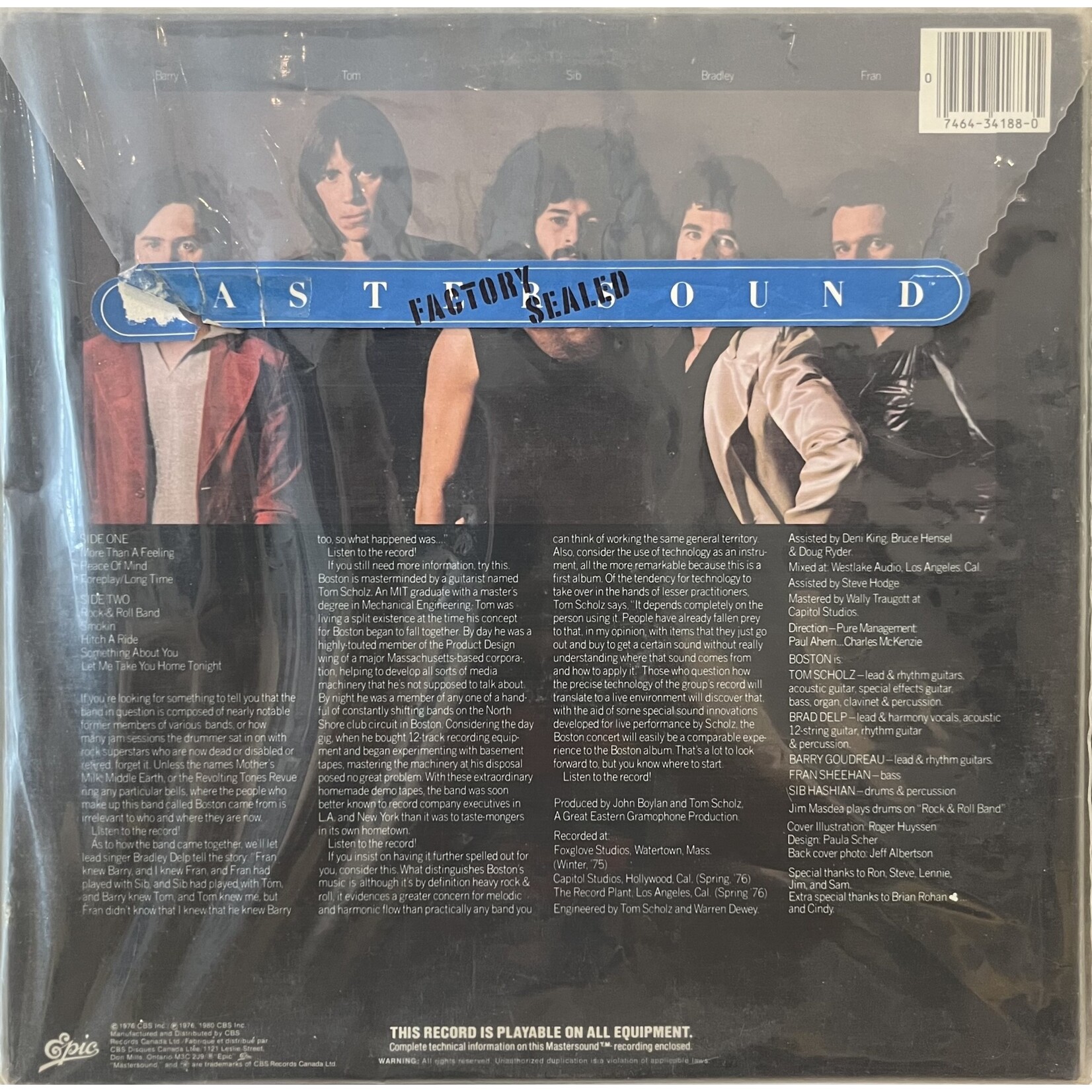[Kollectibles] Boston: Boston (1980, USA, Ltd Ed., Audiophile, VG+) [KOLLECTIBLE]