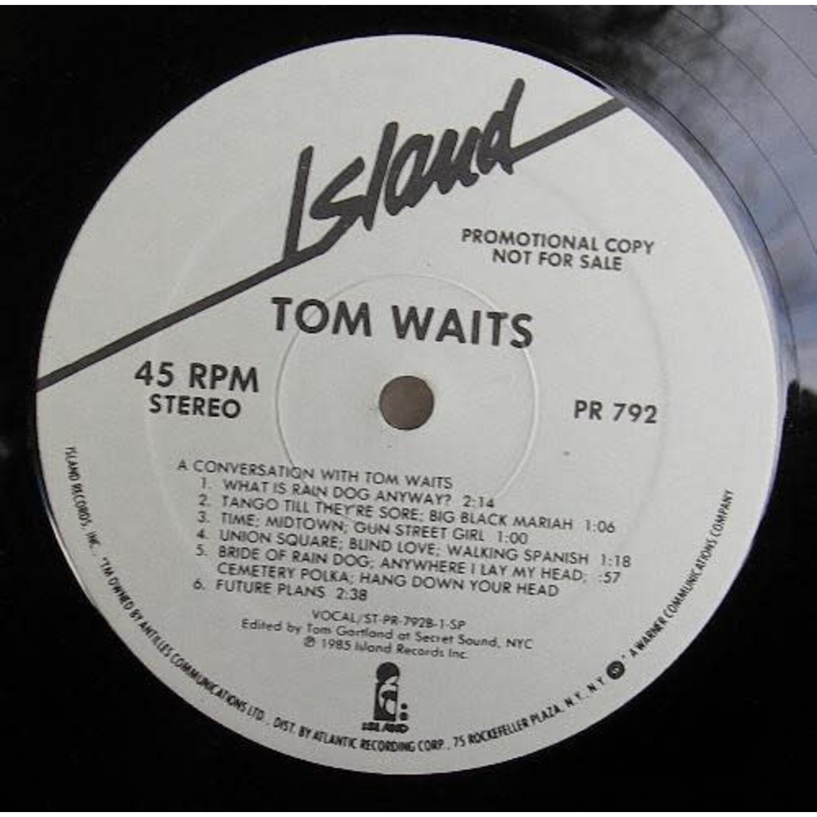 [Kollectible Vinyl] Tom Waits: Rain Dogs Promo [KOLLECTIBLE]