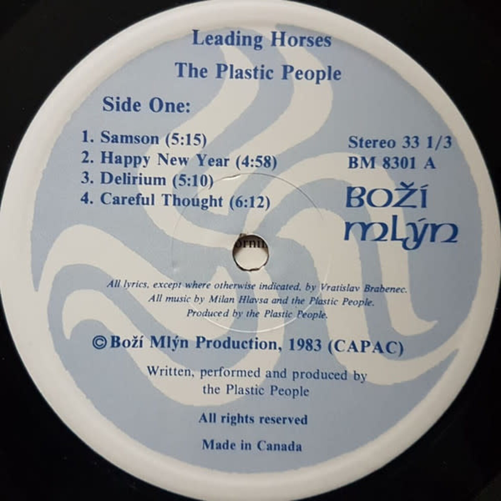 [Kollectibles] The Plastic People: Leading Horses (1983, Canada, VG+) [BOŽÌ MLYN PRODUCTIONS]