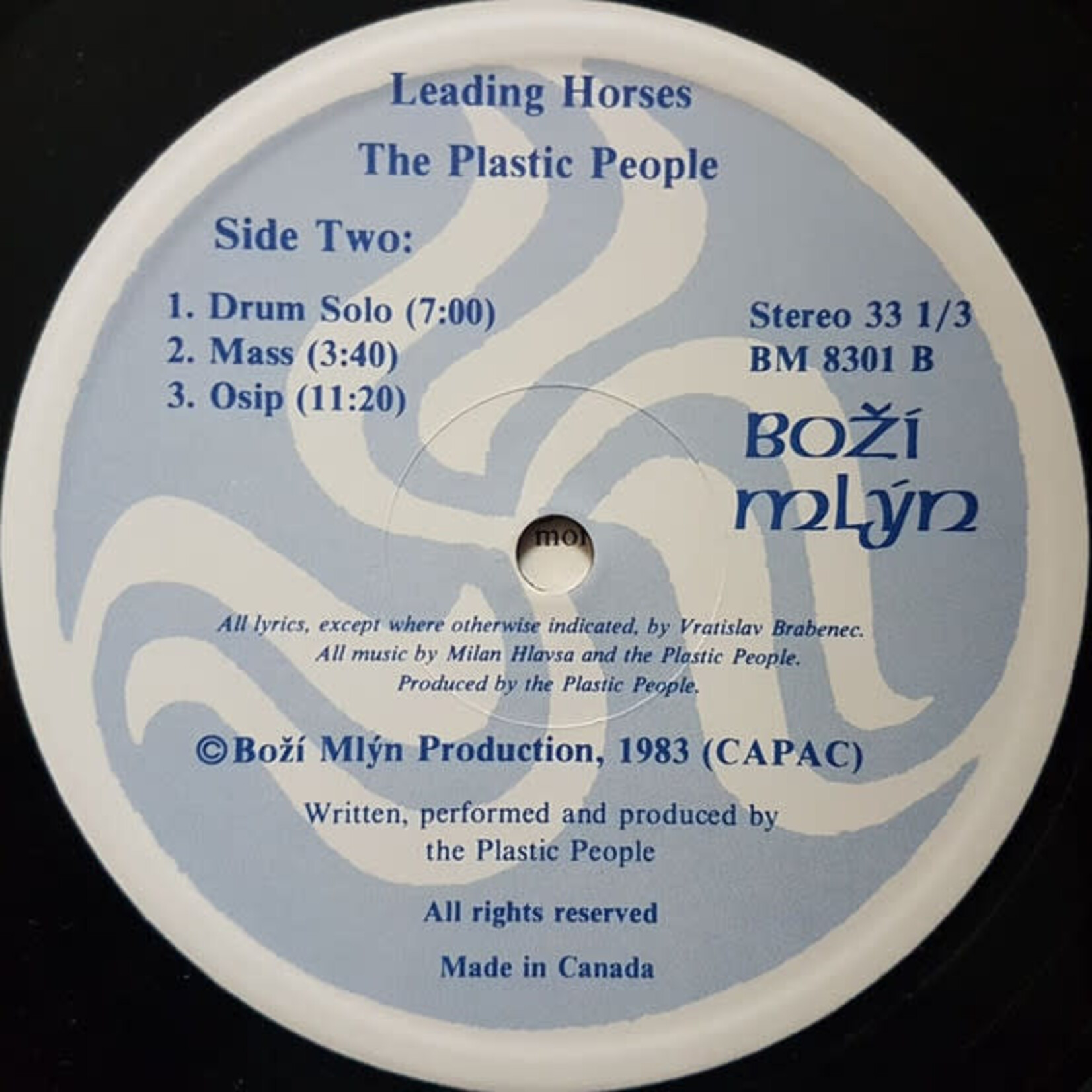 [Kollectibles] The Plastic People: Leading Horses (1983, Canada, VG+) [BOŽÌ MLYN PRODUCTIONS]