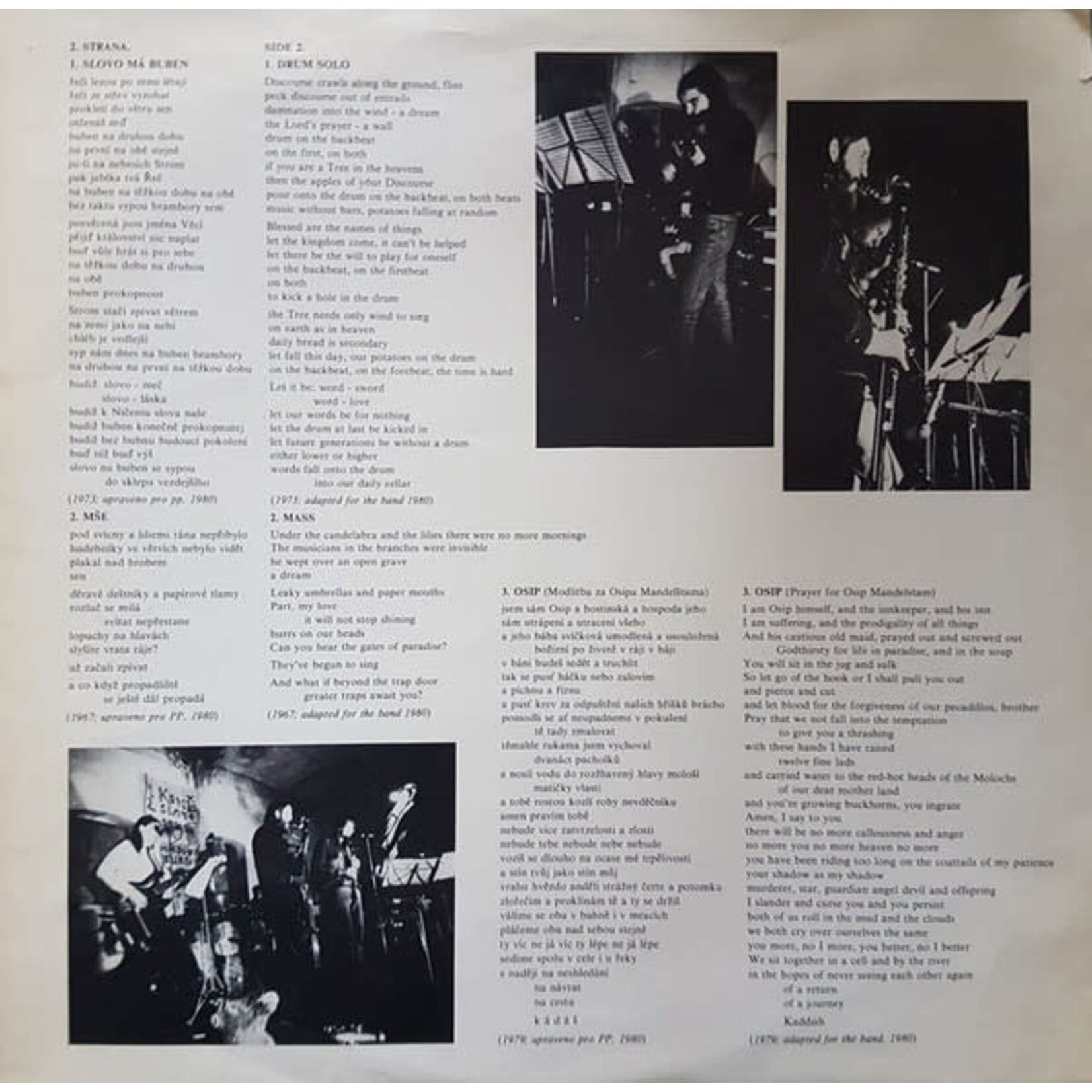 [Kollectible Vinyl] The Plastic People: Leading Horses (1983, Canada, VG+) [BOŽÌ MLYN PRODUCTIONS]