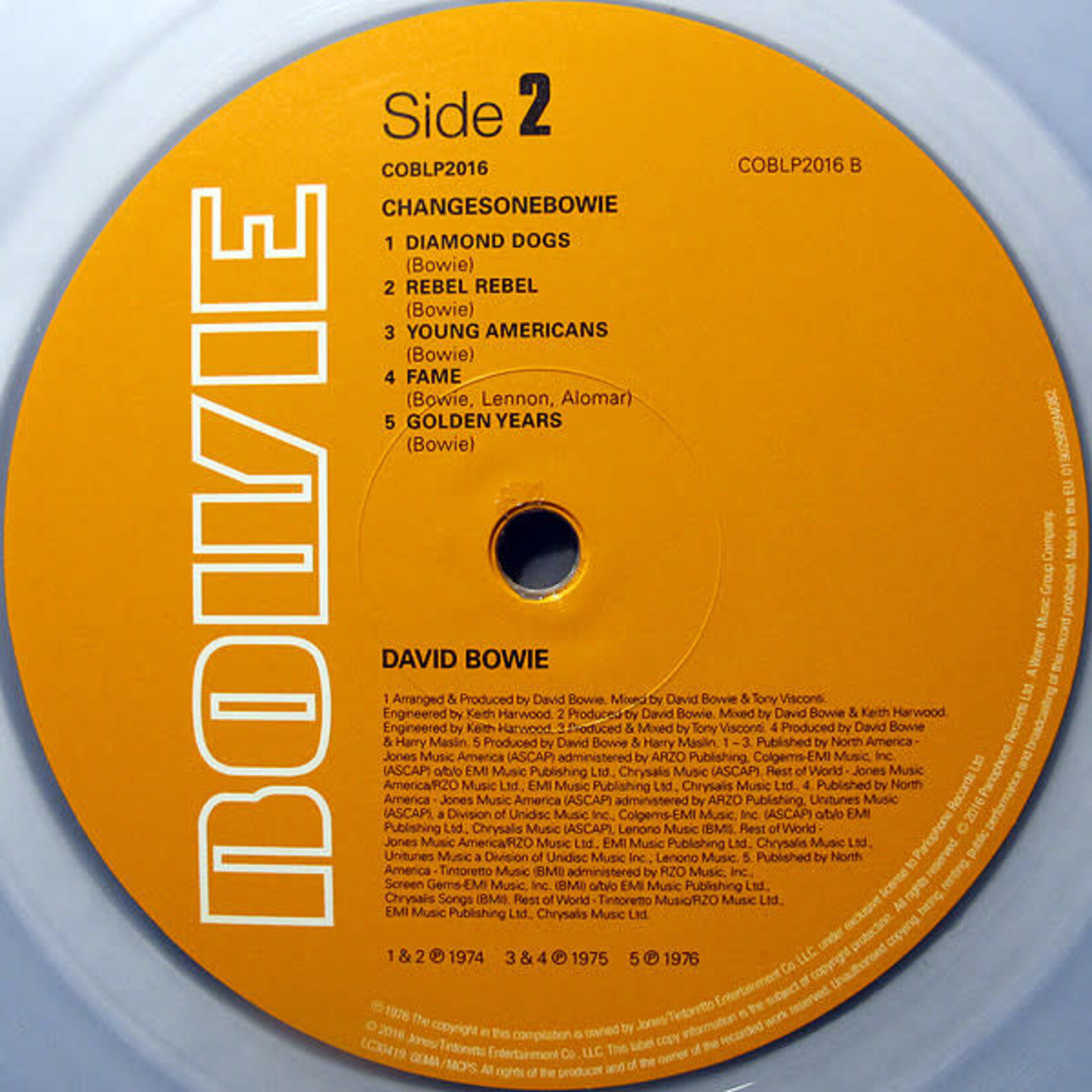 [Kollectible Vinyl] Bowie, David: ChangesOneBowie {KOLLECTIBLES}