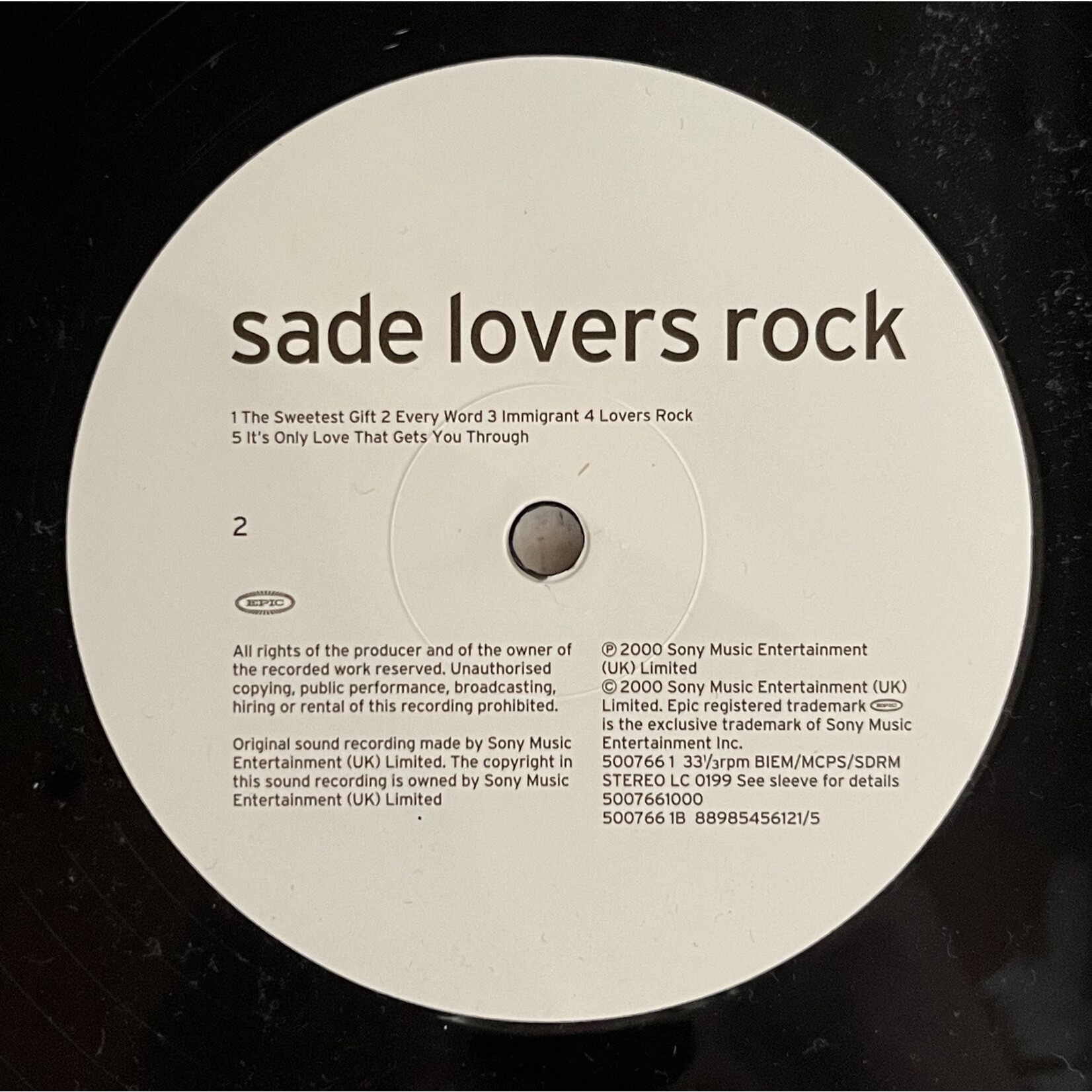 [Kollectible Vinyl] Sade: Lovers Rock (2020, USA, Half-speed Master, Soul, VG+) [SONY]