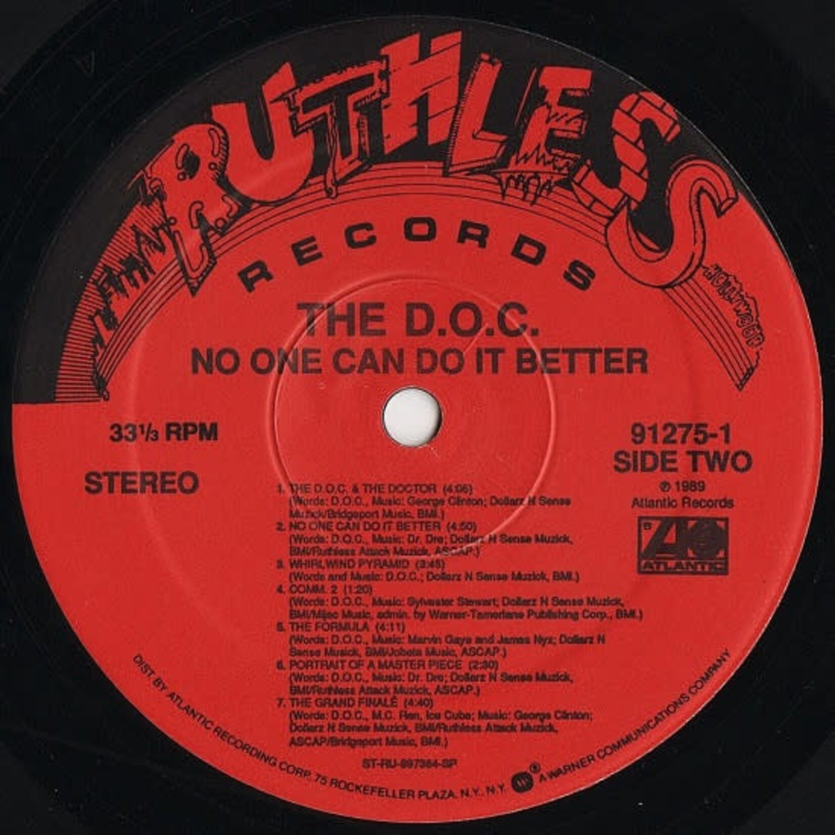 [Kollectibles] The D.O.C.: No One Can Do It Better (1989, USA, VG+) [RUTHLESS]