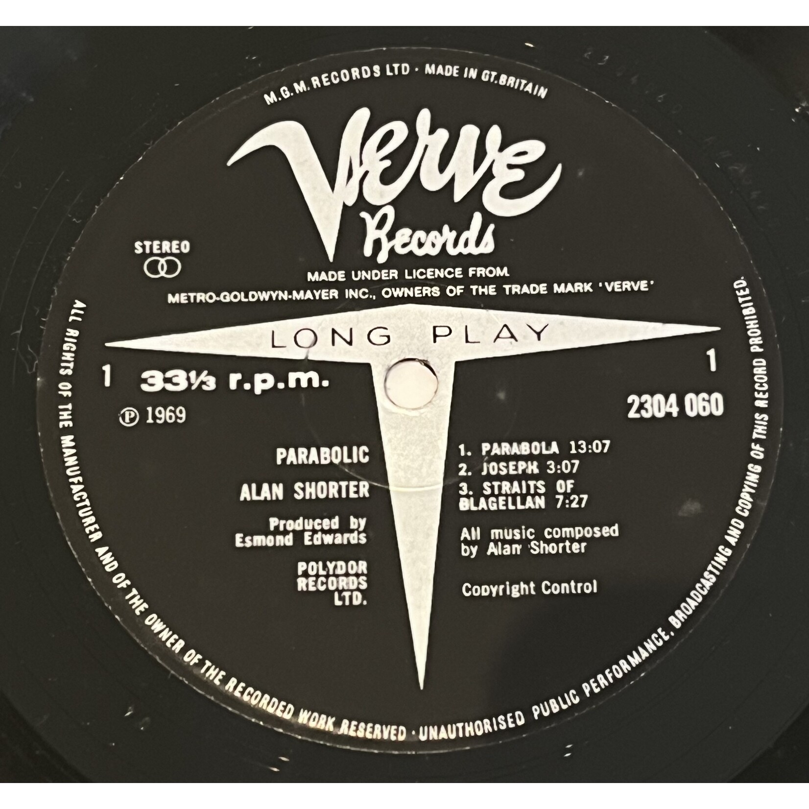 [Kollectibles] Shorter, Alan: Parabolic (1970,UK, VG+) [VERVE]