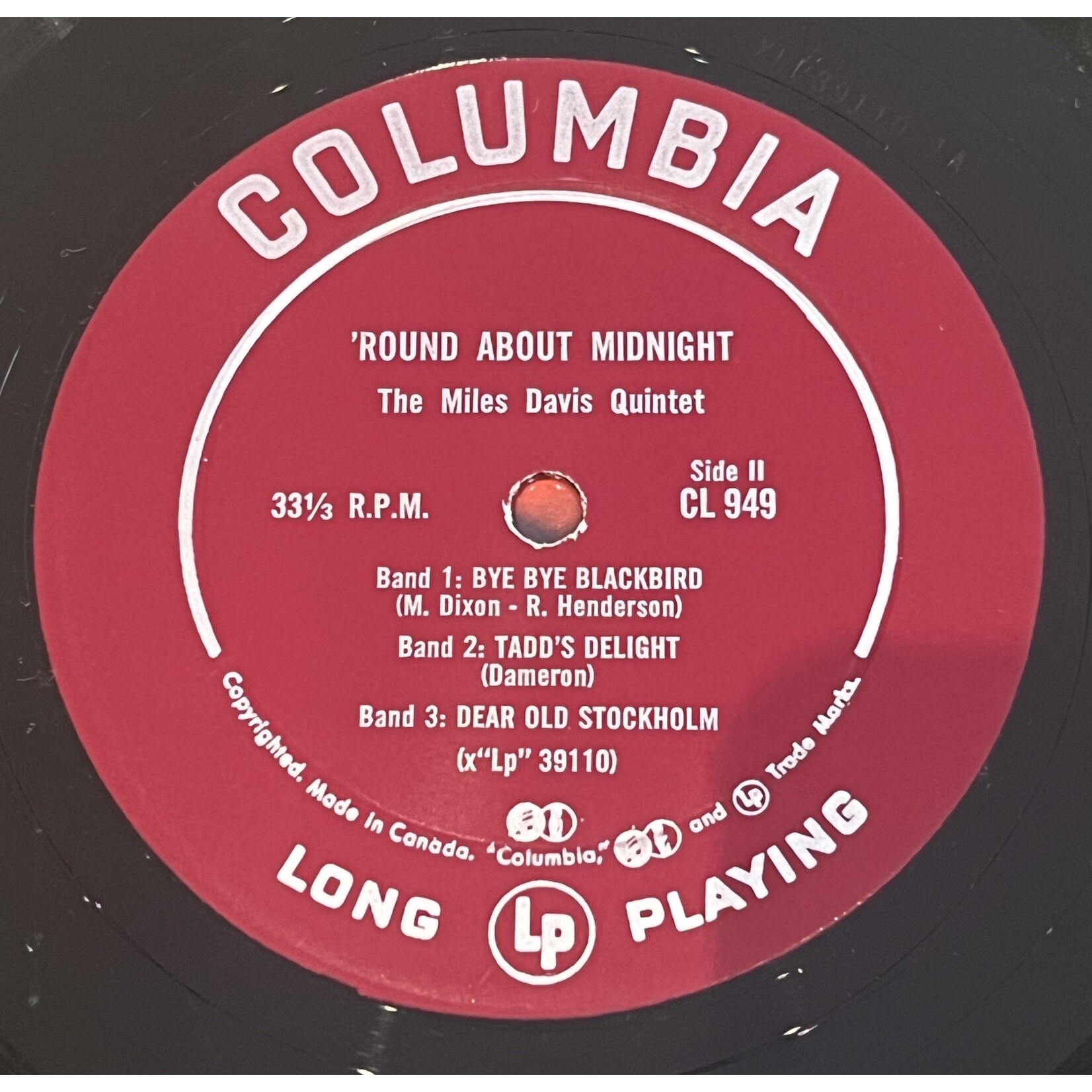 [Kollectible Vinyl] Davis, Miles: 'Round About Midnight (1957, CANADA, VG+) [Columbia]