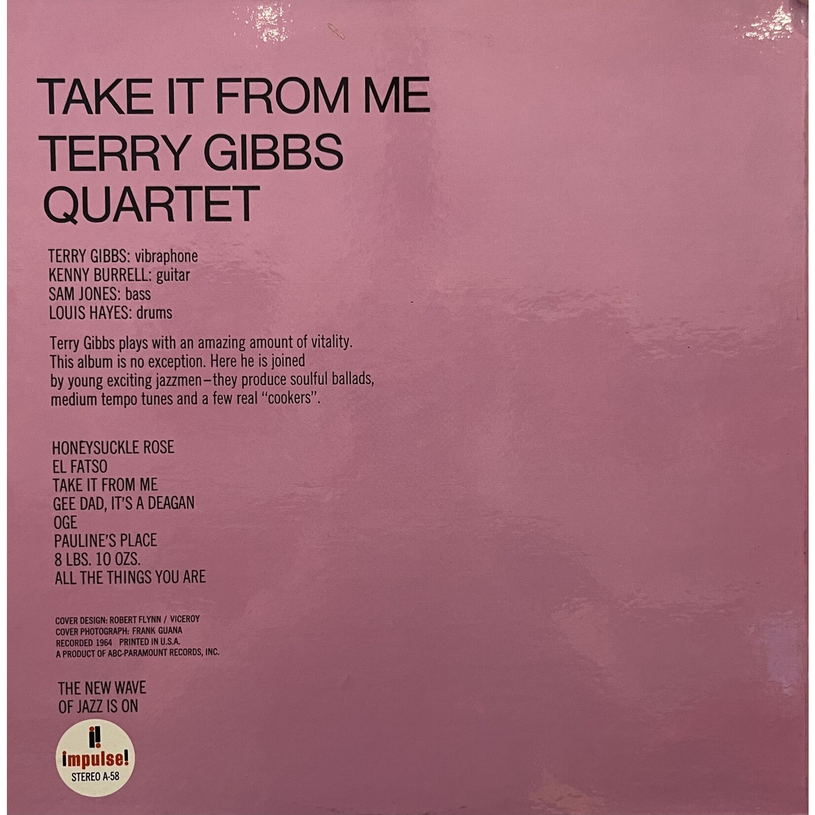 [Kollectibles] Terry Gibbs Quartet: Take It From Me [KOLLECTIBLES]