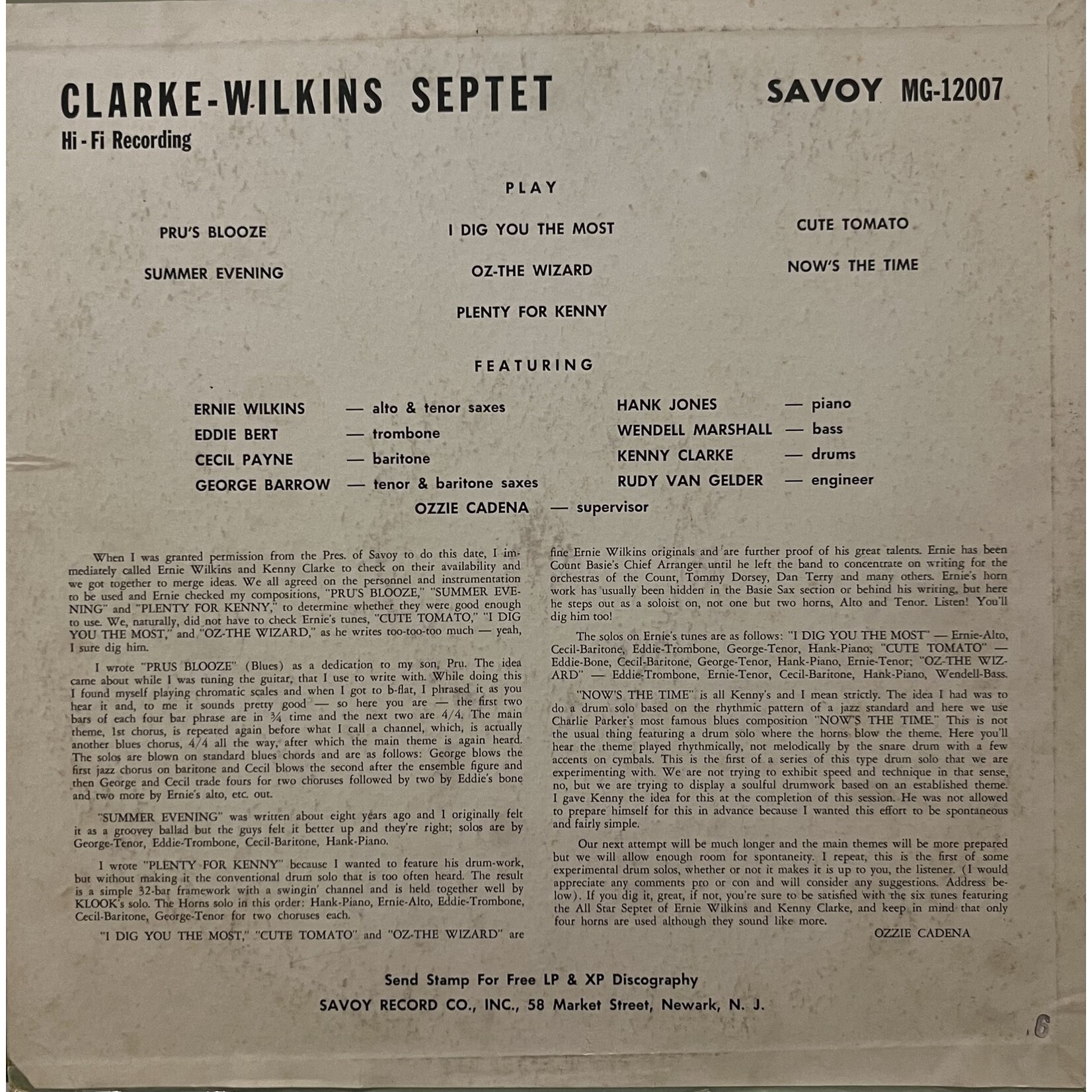 [Kollectibles] Clarke, Kenny & Wilkins, Ernie: Kenny Clarke & Ernie Wilkins [KOLLECTIBLES]