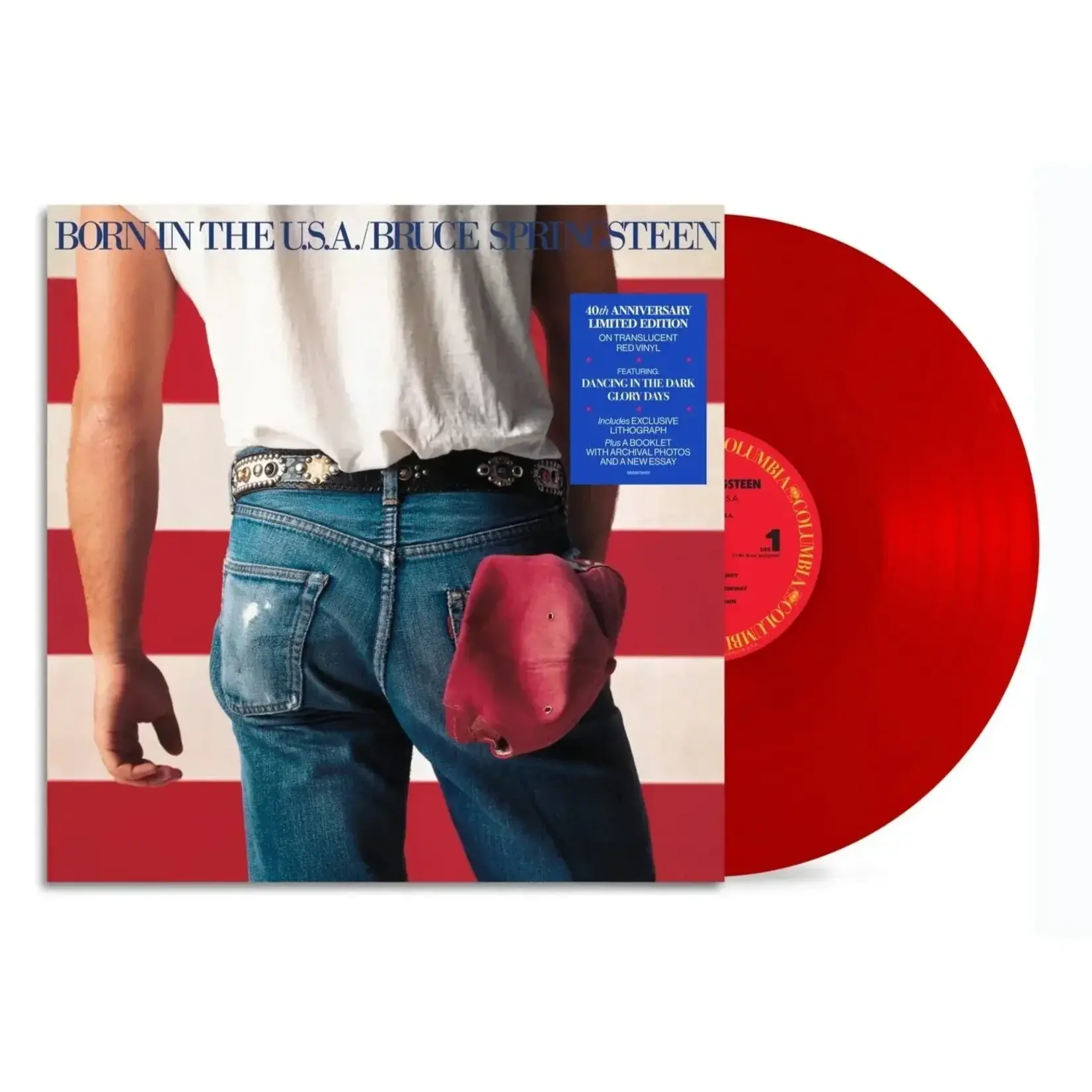 [New Vinyl] Springsteen, Bruce: Born in the U.S.A. (40th Anniversary, translucent red vinyl) [COLUMBIA]