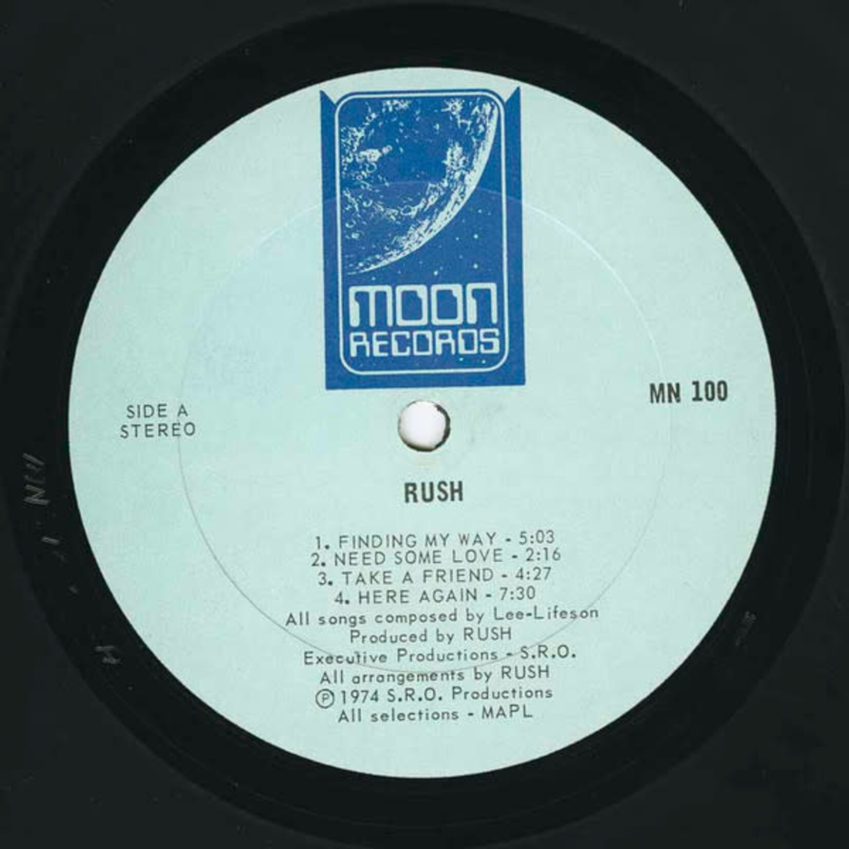 [Kollectible Vinyl] Rush: self-titled (1974, Canada, VG) [MOON]