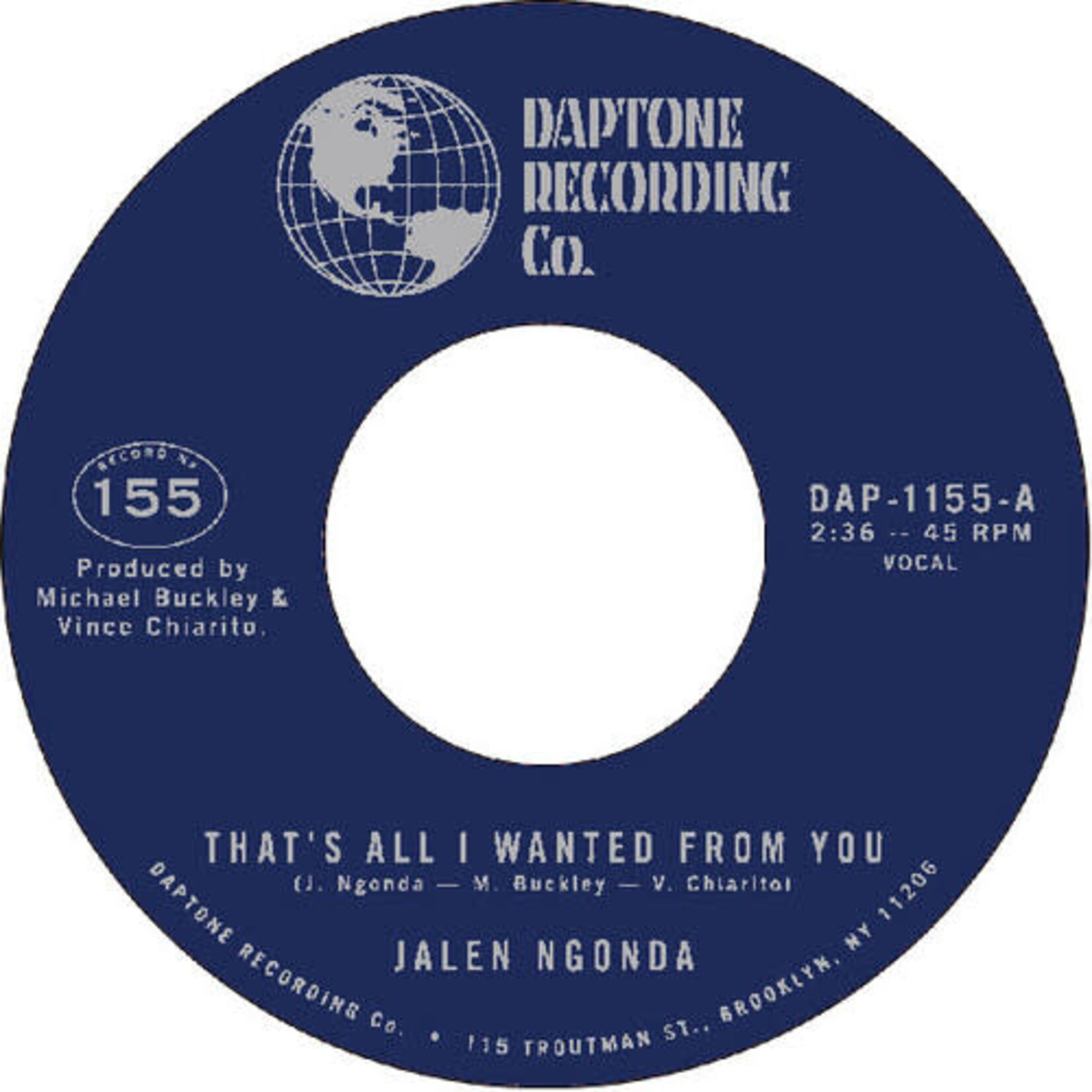 [DISCONTINUED] Ngonda, Jalen: That's All I Wanted From You b/w So Glad I Found You [DAPTONE]