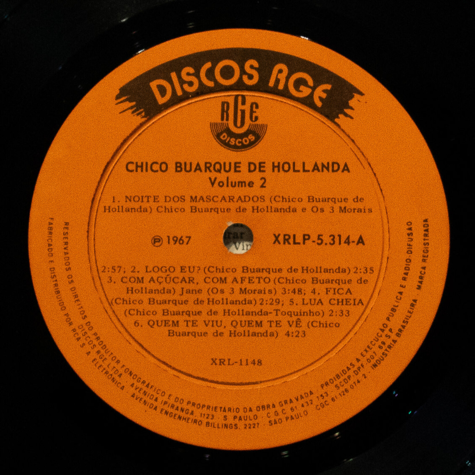 [Nick's Disk Pics] Chico Buarque De Holland: Vol. 2 [RGE]
