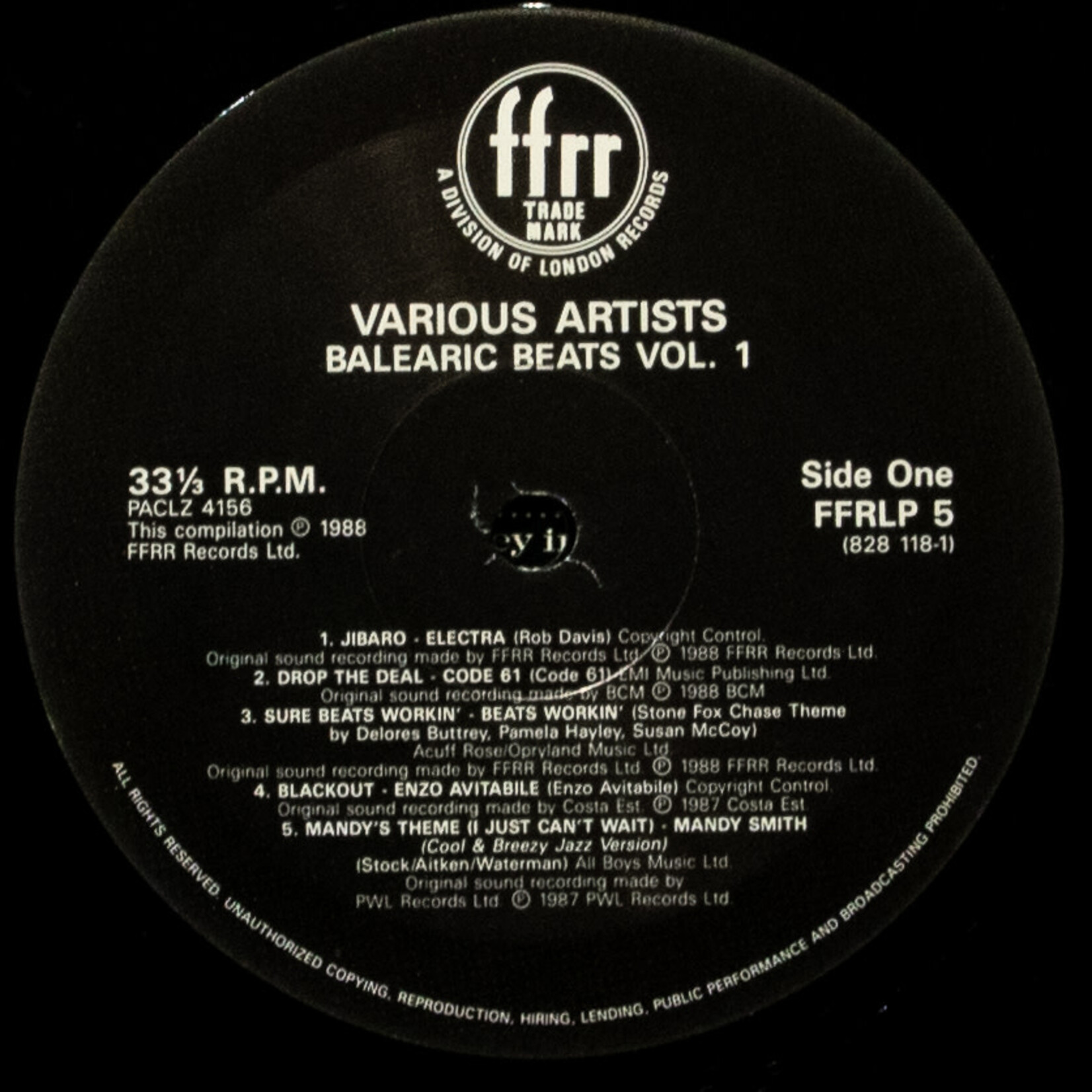 [Nick's Disk Pics] Various: Balearic Beats (The Album Vol 1)  [FFRR]