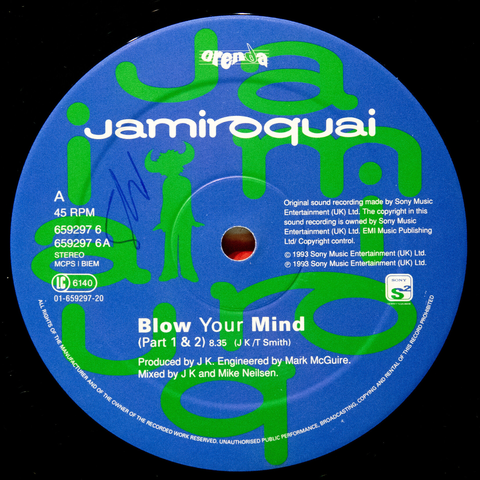 [Nick's Disk Pics] Jamiroquai: Blow Your Mind (12") [SONY]