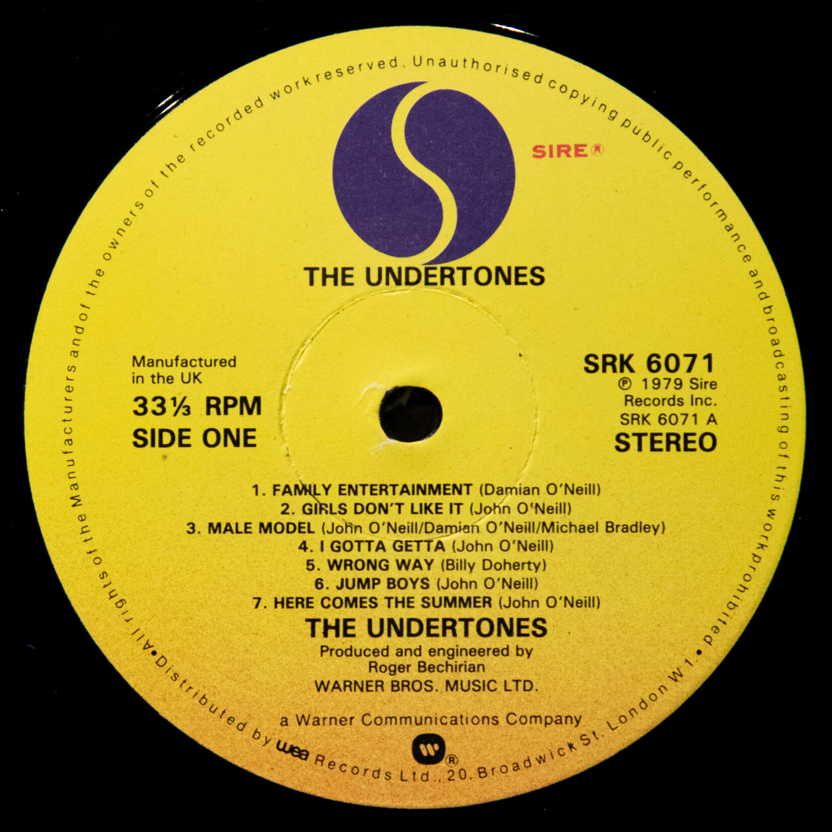 [Nick's Disk Pics] The Undertones: Self-Titled [SIRE]