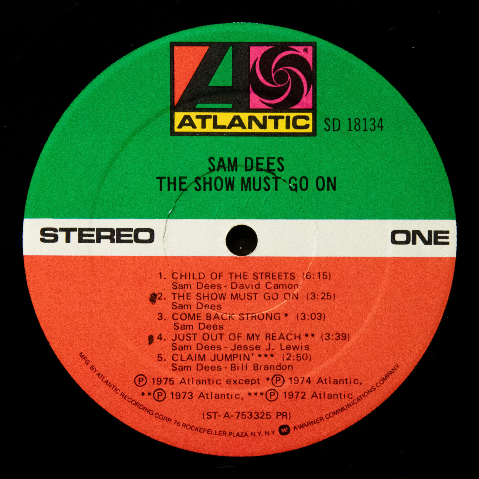 [Nick's Disk Pics] Dees, Sam: The Show Must Go On [ATLANTIC]