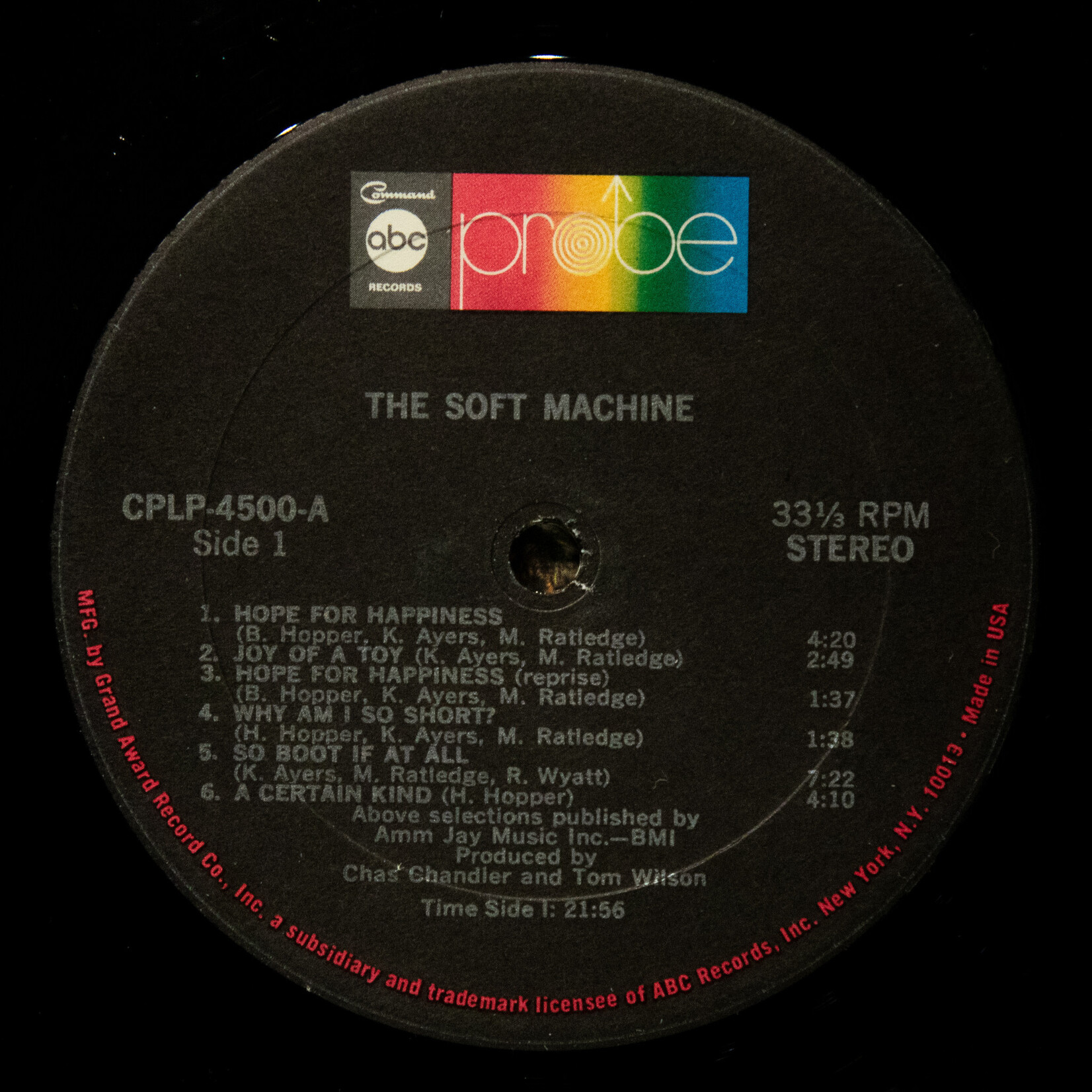 [Nick's Disk Pics] Soft Machine: The Soft Machine [PROBE]