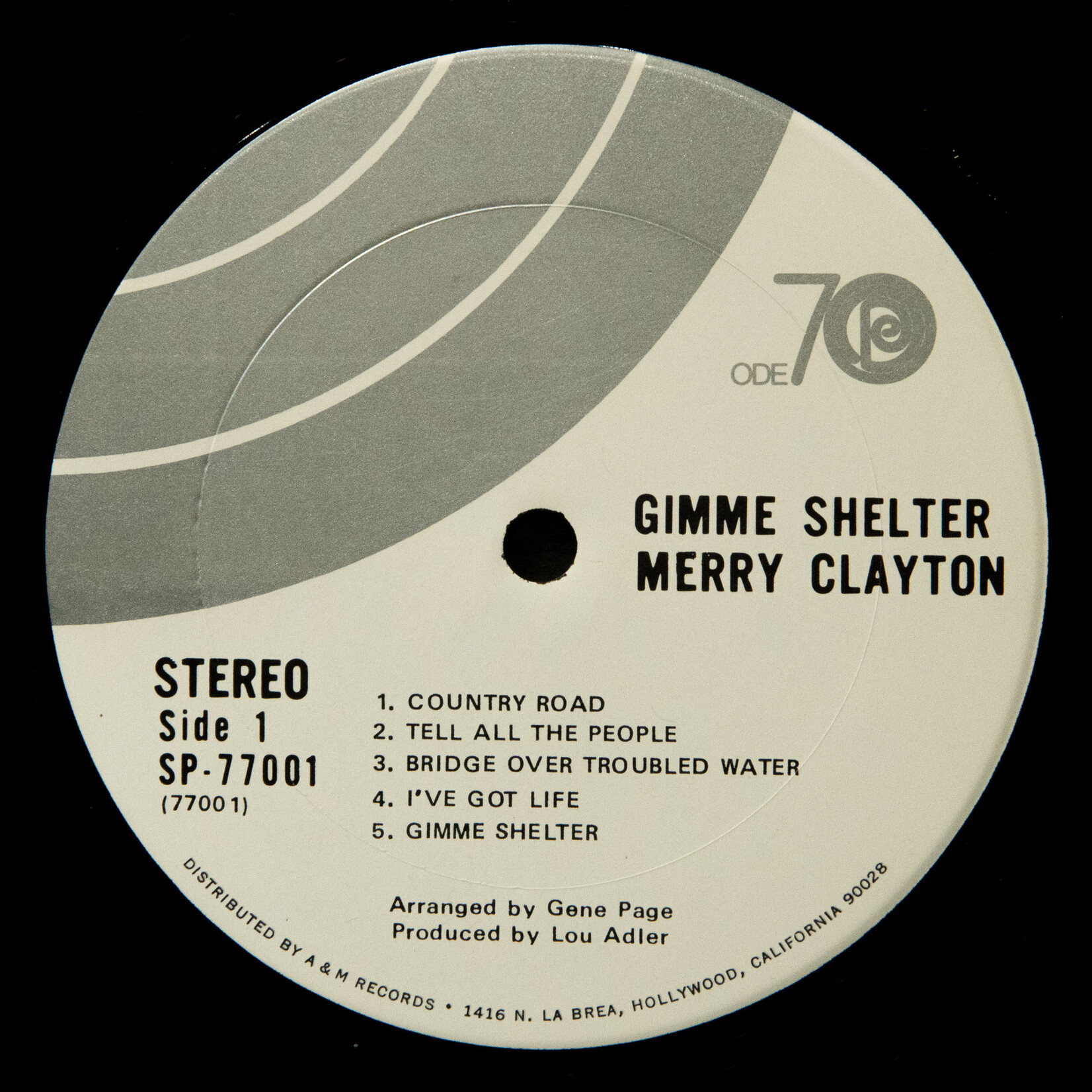 [Nick's Disk Pics] Clayton, Merry: Gimme Shelter [ODE RECORDS]