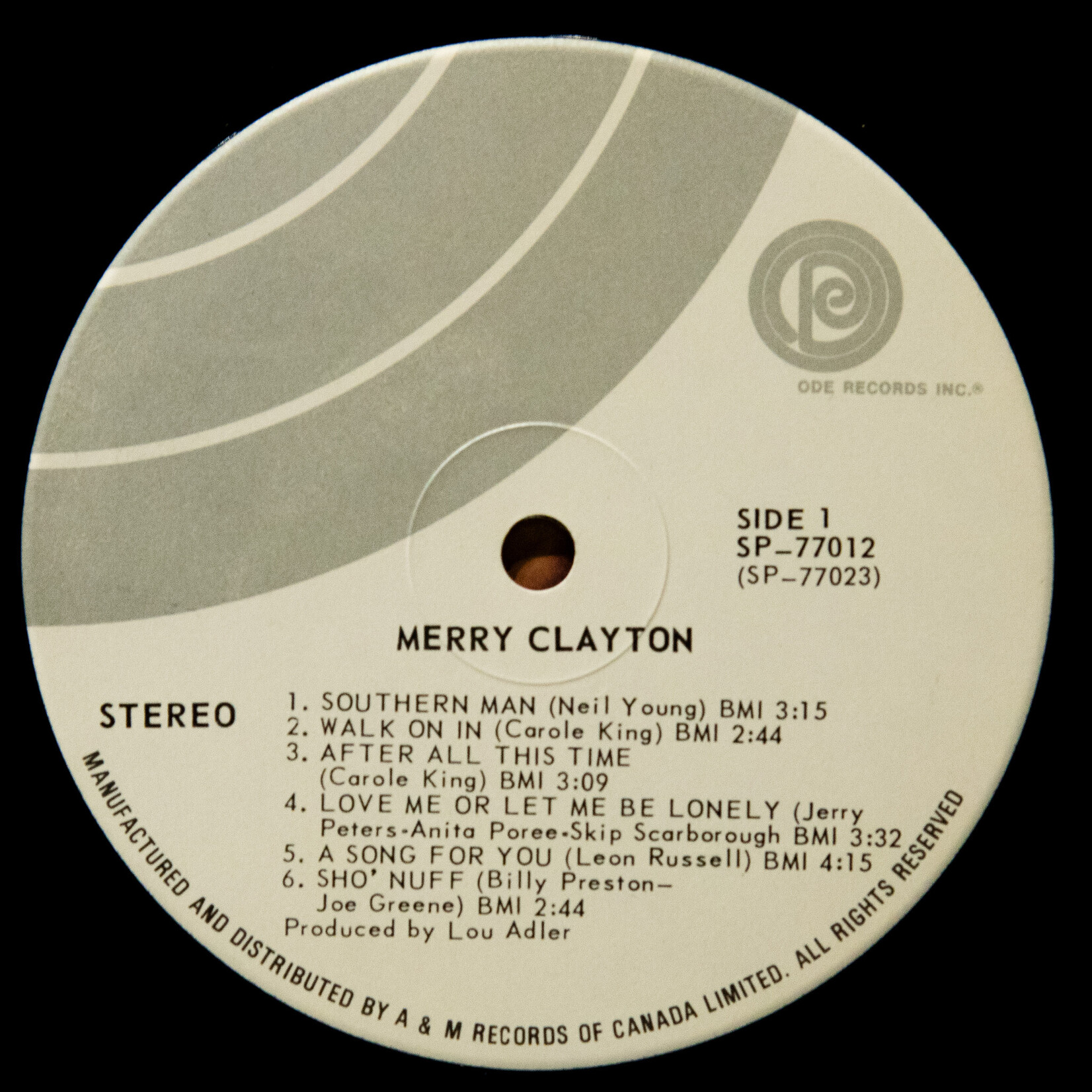 [Nick's Disk Pics] Clayton, Merry: self-titled [ODE RECORDS]