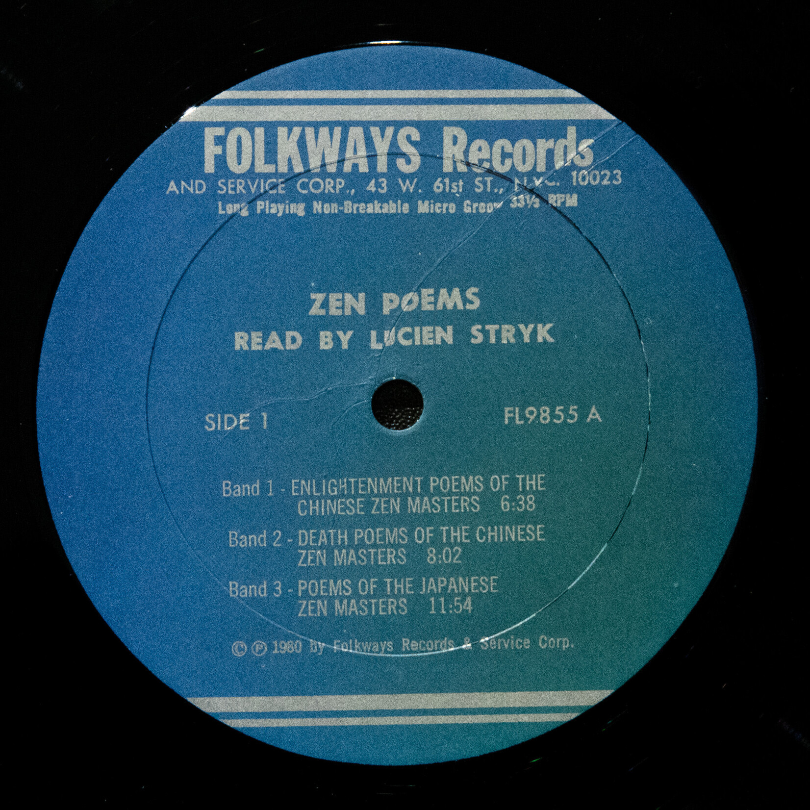 [Nick's Disk Pics] Stryk, Lucien: Zen Poems - Read By Lucien Stryk [FOLKWAYS RECORDS]