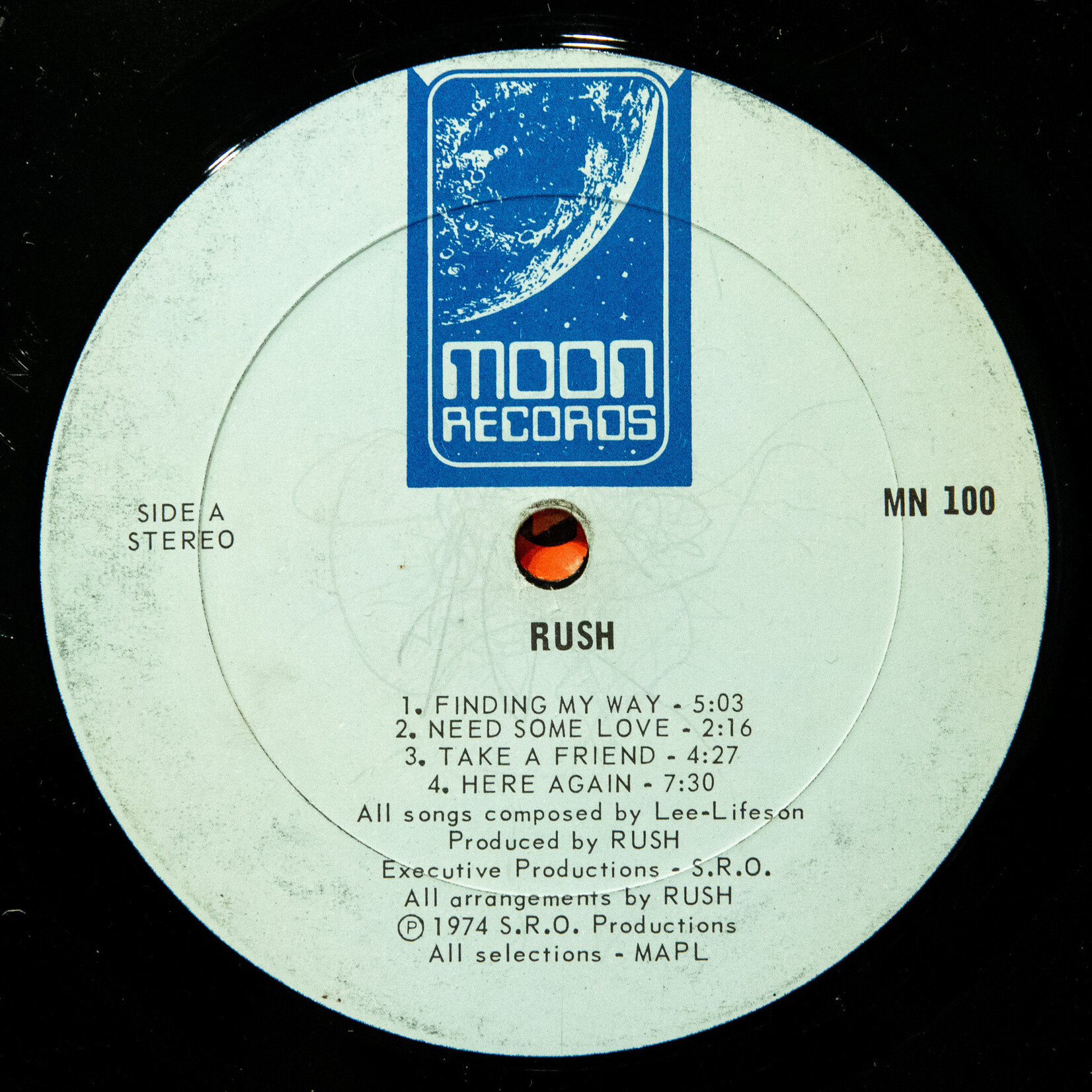 [Nick's Disk Pics] Rush: self-titled (Moon Label Original) [MOON RECORDS]