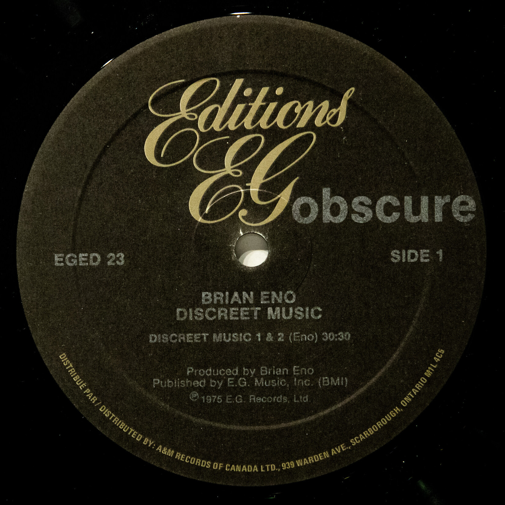 [Nick's Disk Pics] Eno, Brian: Discreet Music [EDITIONS EG]