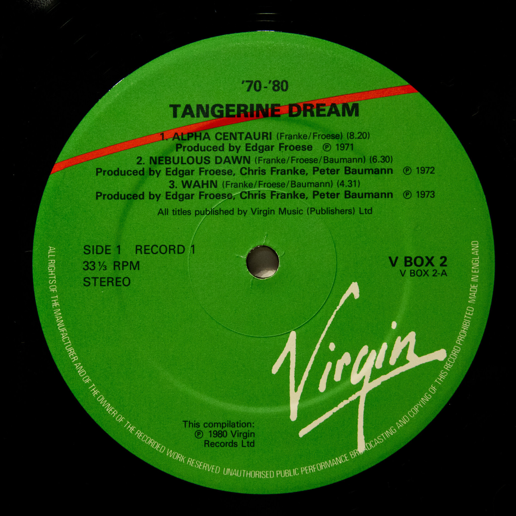 [Nick's Disk Pics] Tangerine Dream: Tangerine Dream '70 - '80 (4LP) (w/ Booklet) [VIRGIN]