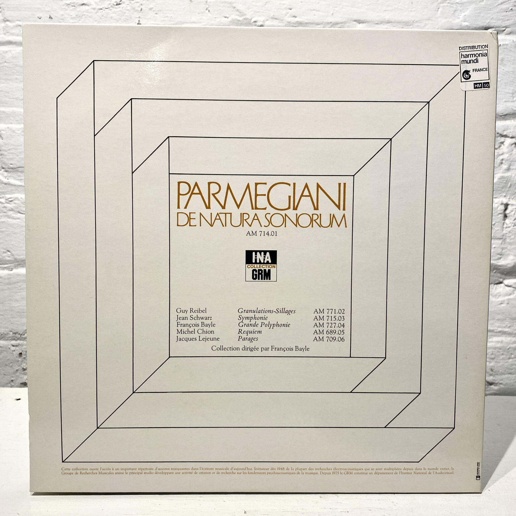 [Nick's Disk Pics] Parmegiani, Bernard: De Natura Sonorum [INA]