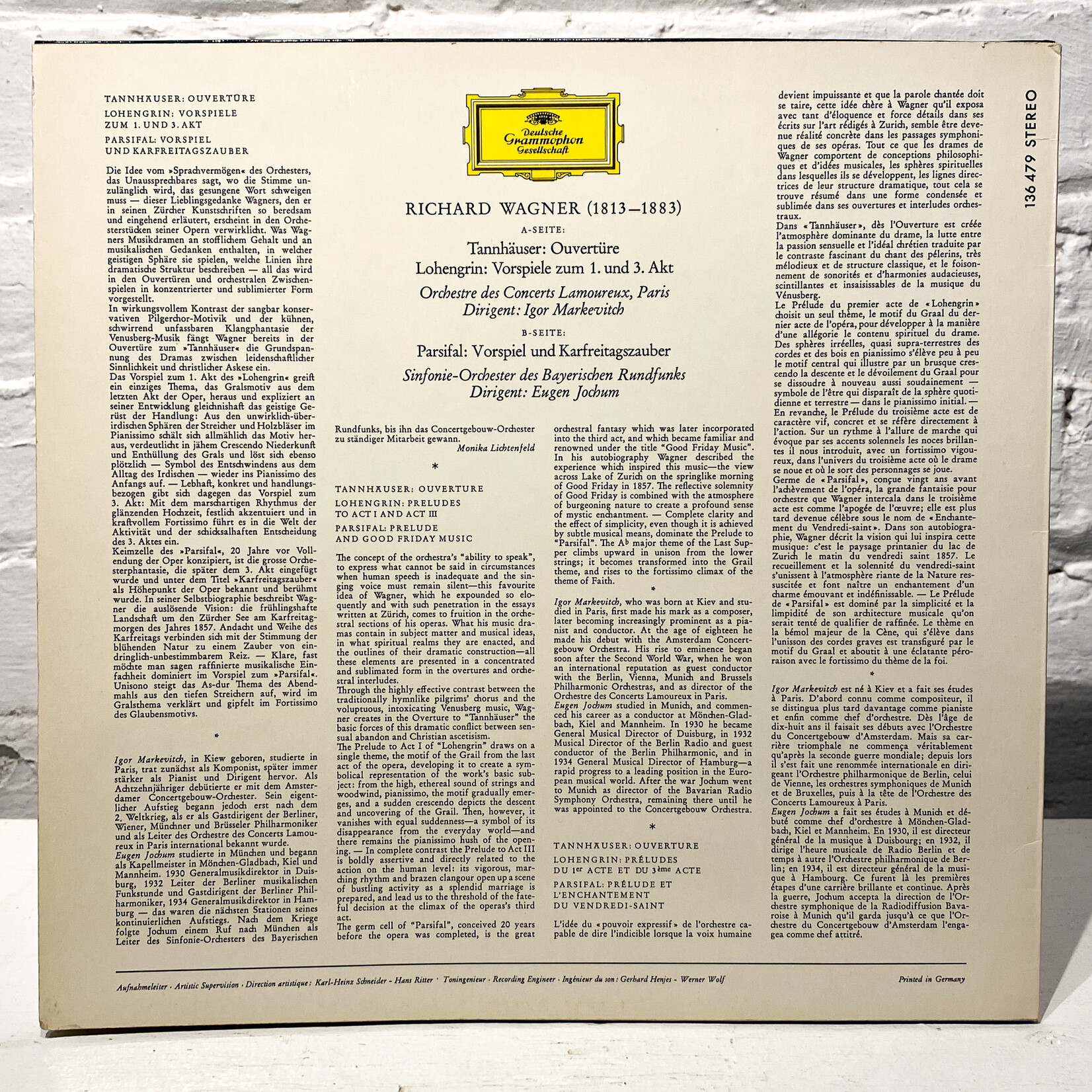 [Nick's Disk Pics] Wagner, Richard: Vorspiele [DEUTSCHE GRAMMOPHON]
