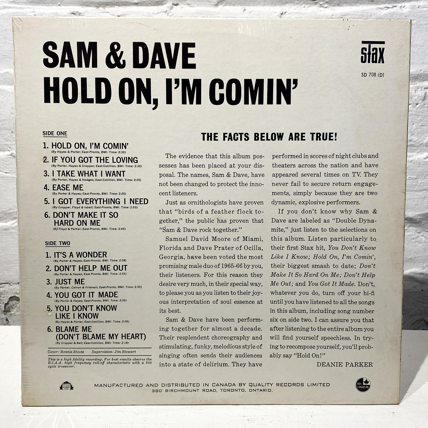 [Nick's Disk Pics] Sam & Dave: Hold On, I'm Comin' [STAX]