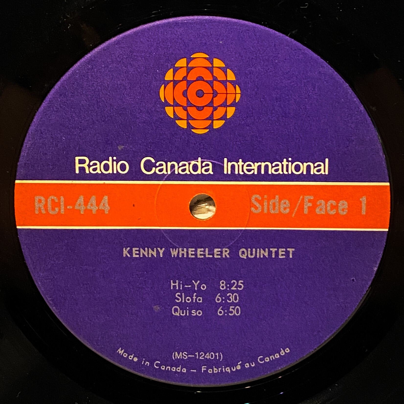 [Nick's Disk Pics] Wheeler, Kenny Quintet: self-titled  [RADIO CANADA INTERNATIONAL]