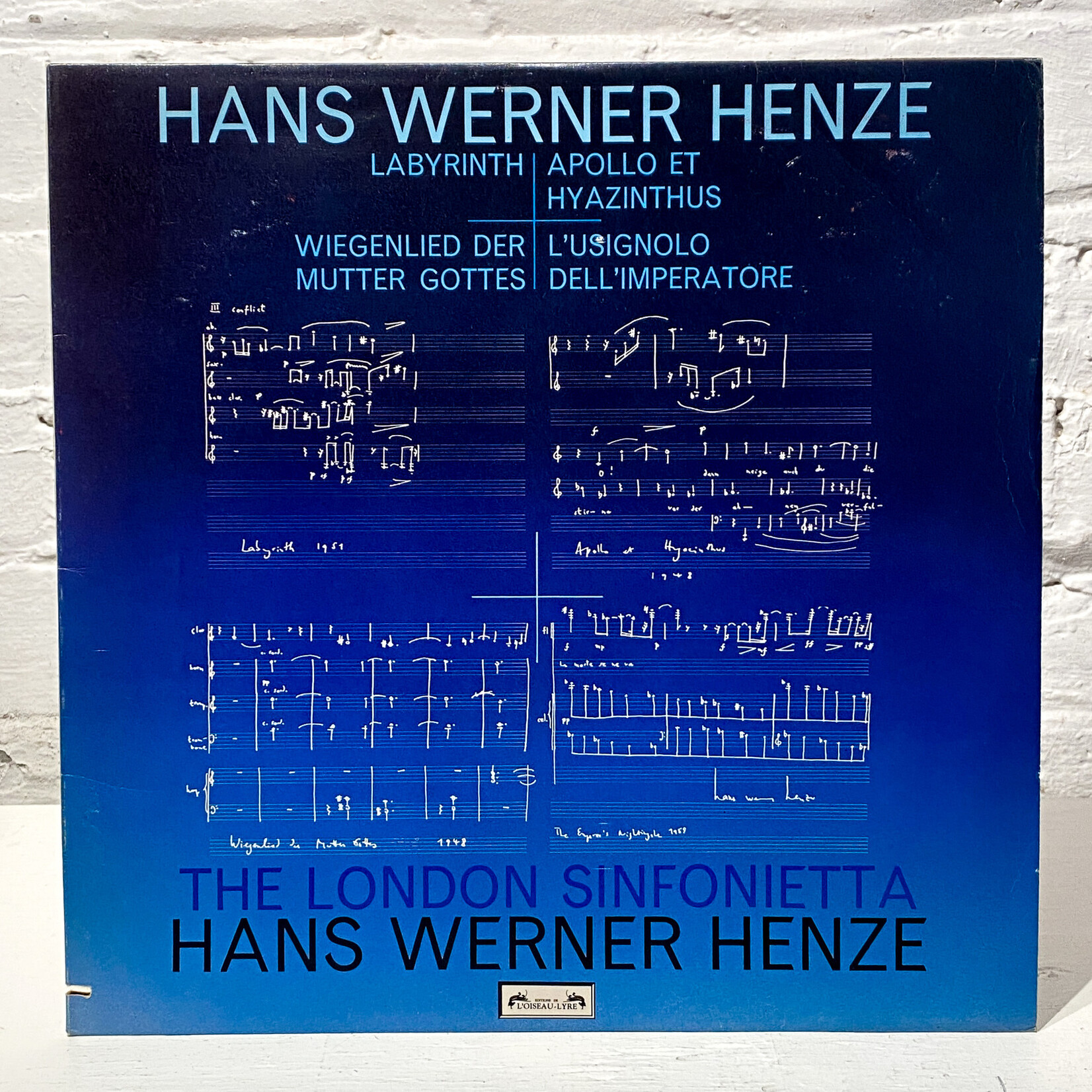 [Nick's Disk Pics] Werner, Hanz Henze: Labyrinth, Apollo Et Hyazinthus and more... [L'OISEAU-LYRE]