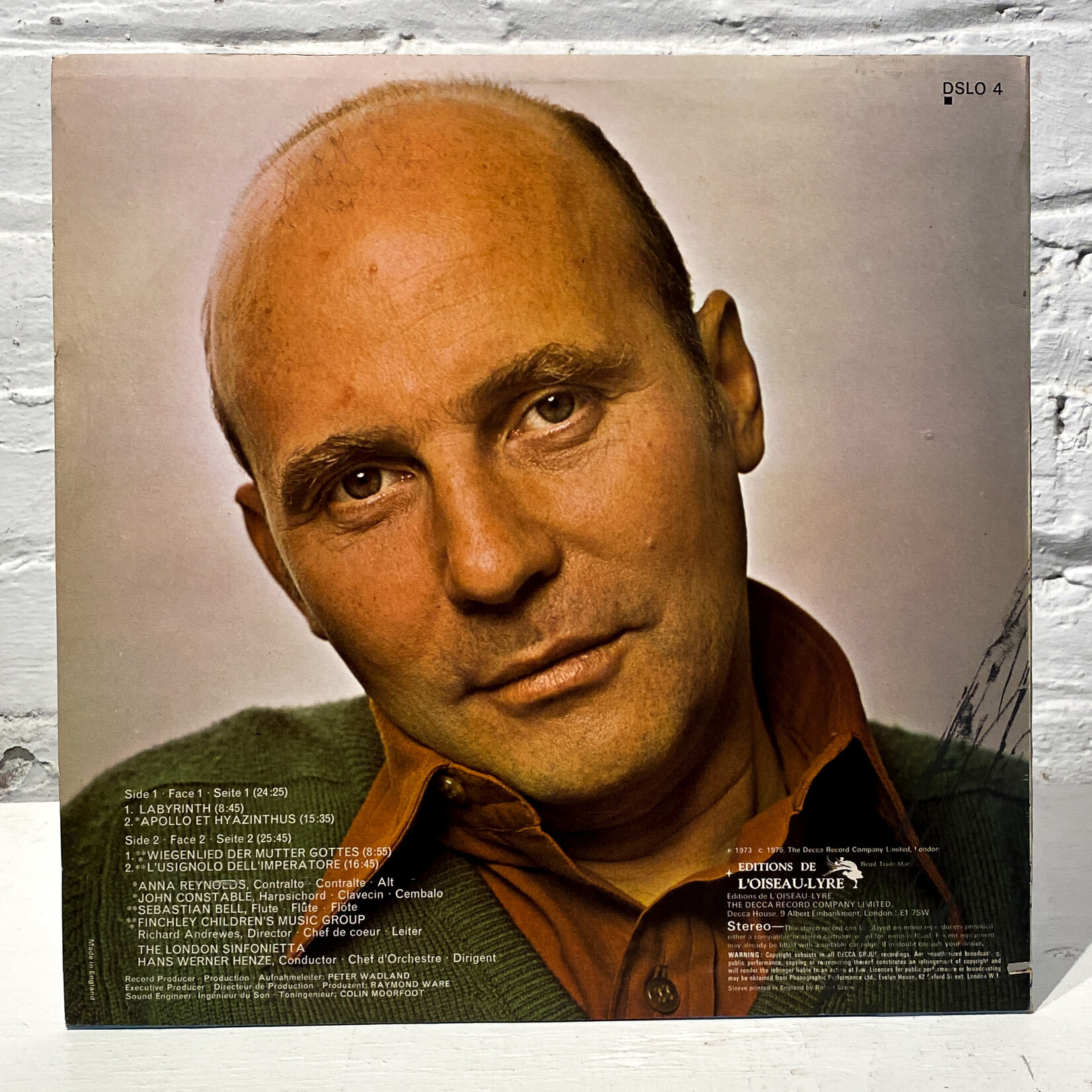 [Nick's Disk Pics] Werner, Hanz Henze: Labyrinth, Apollo Et Hyazinthus and more... [L'OISEAU-LYRE]