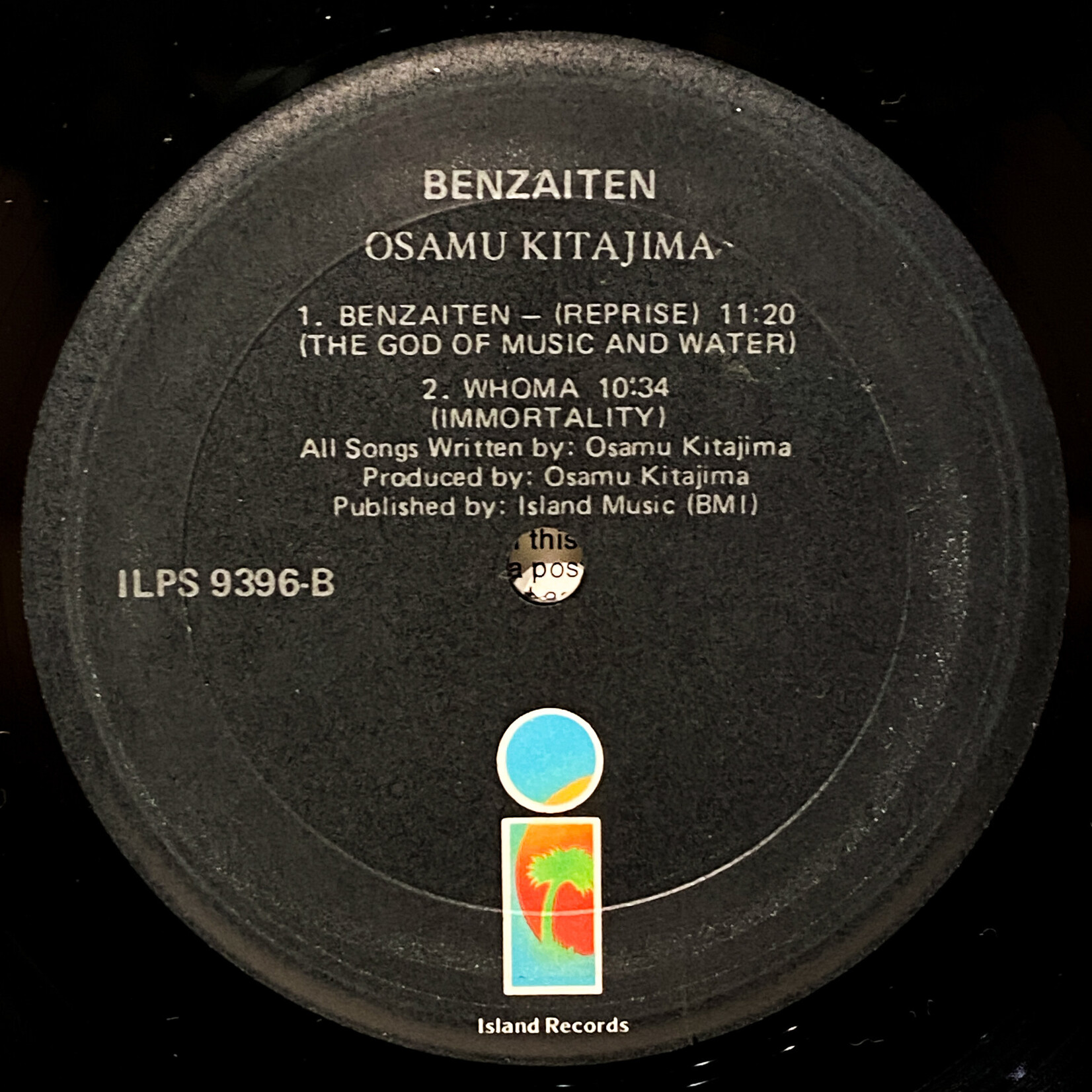 [Nick's Disk Pics] Kitajima, Osamu: Benzaiten [ISLAND RECORDS]