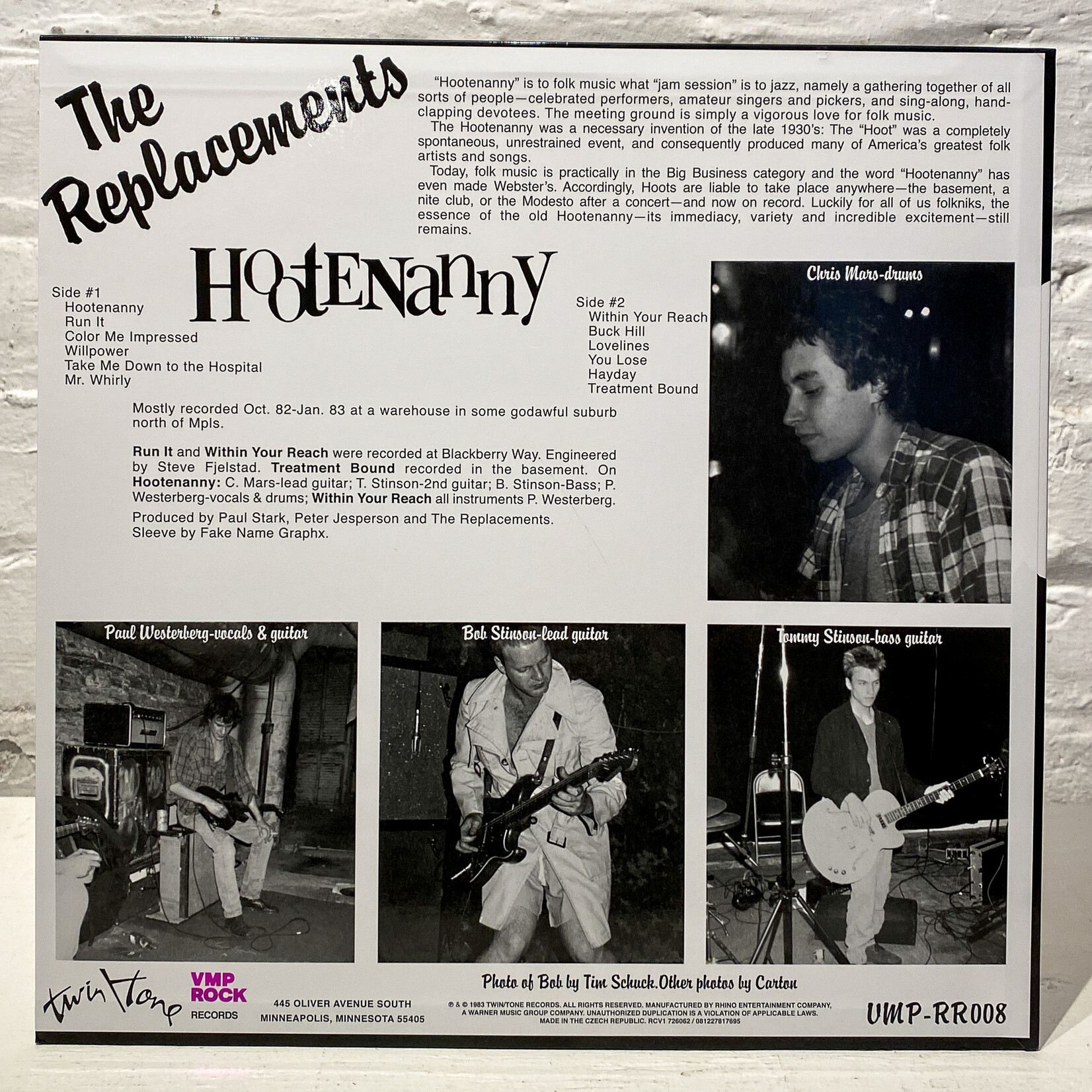 [Nick's Disk Pics] Replacements: Hootenanny [TWIN TONE RECORDS]