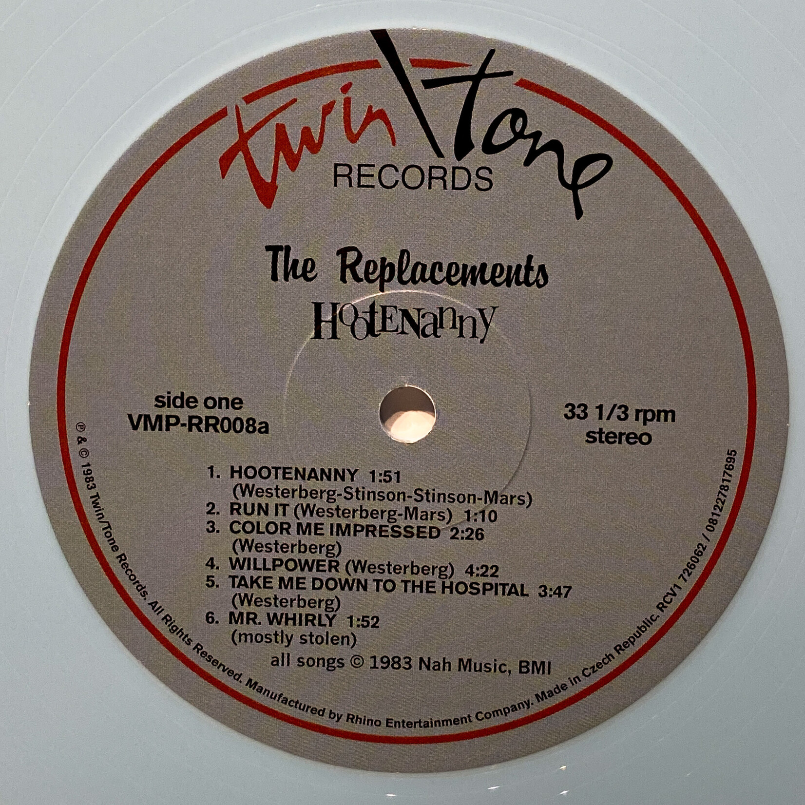 [Nick's Disk Pics] Replacements: Hootenanny [TWIN TONE RECORDS]