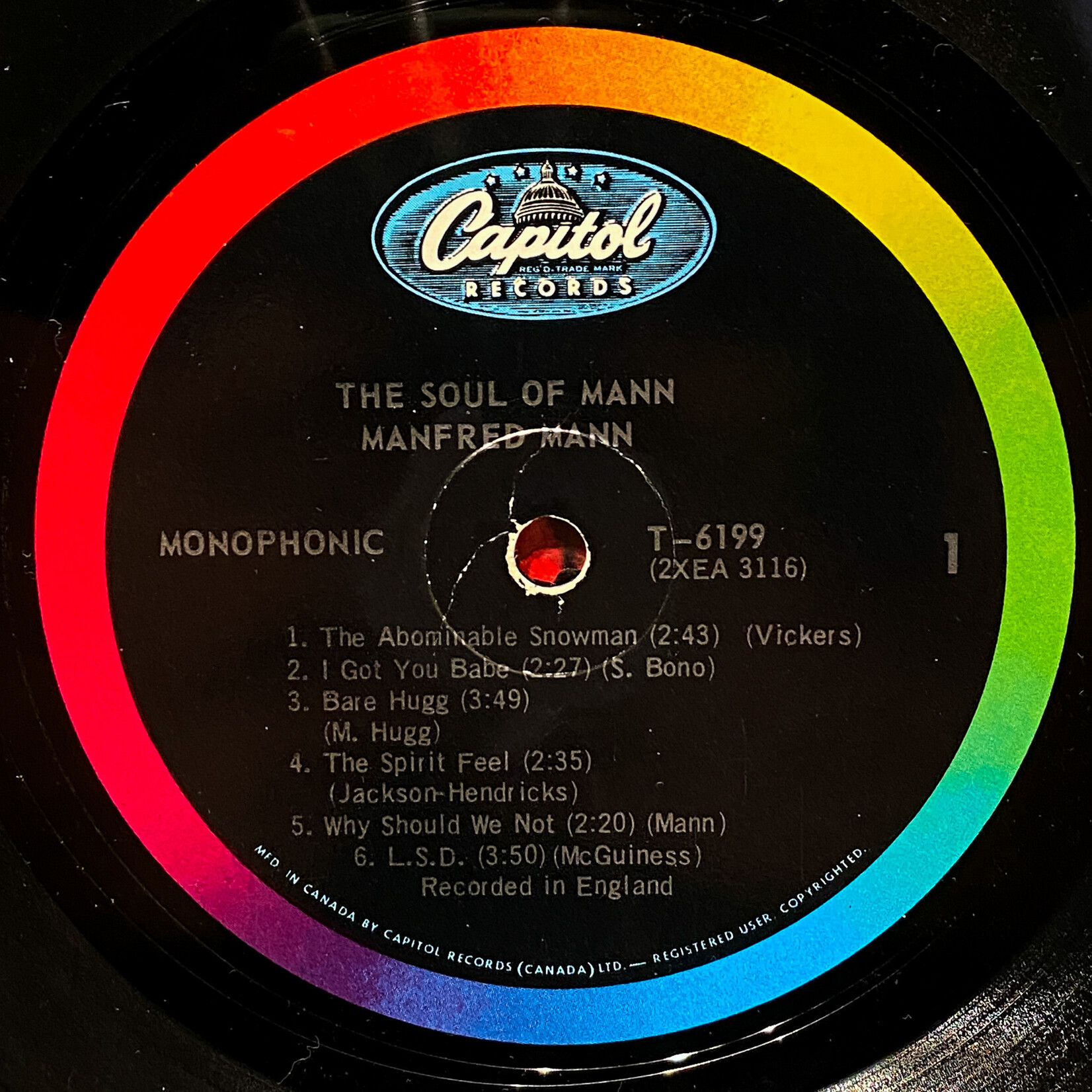[Nick's Disk Pics] Mann, Manfred: The Soul of Mann (Instrumentals) [CAPITOL]